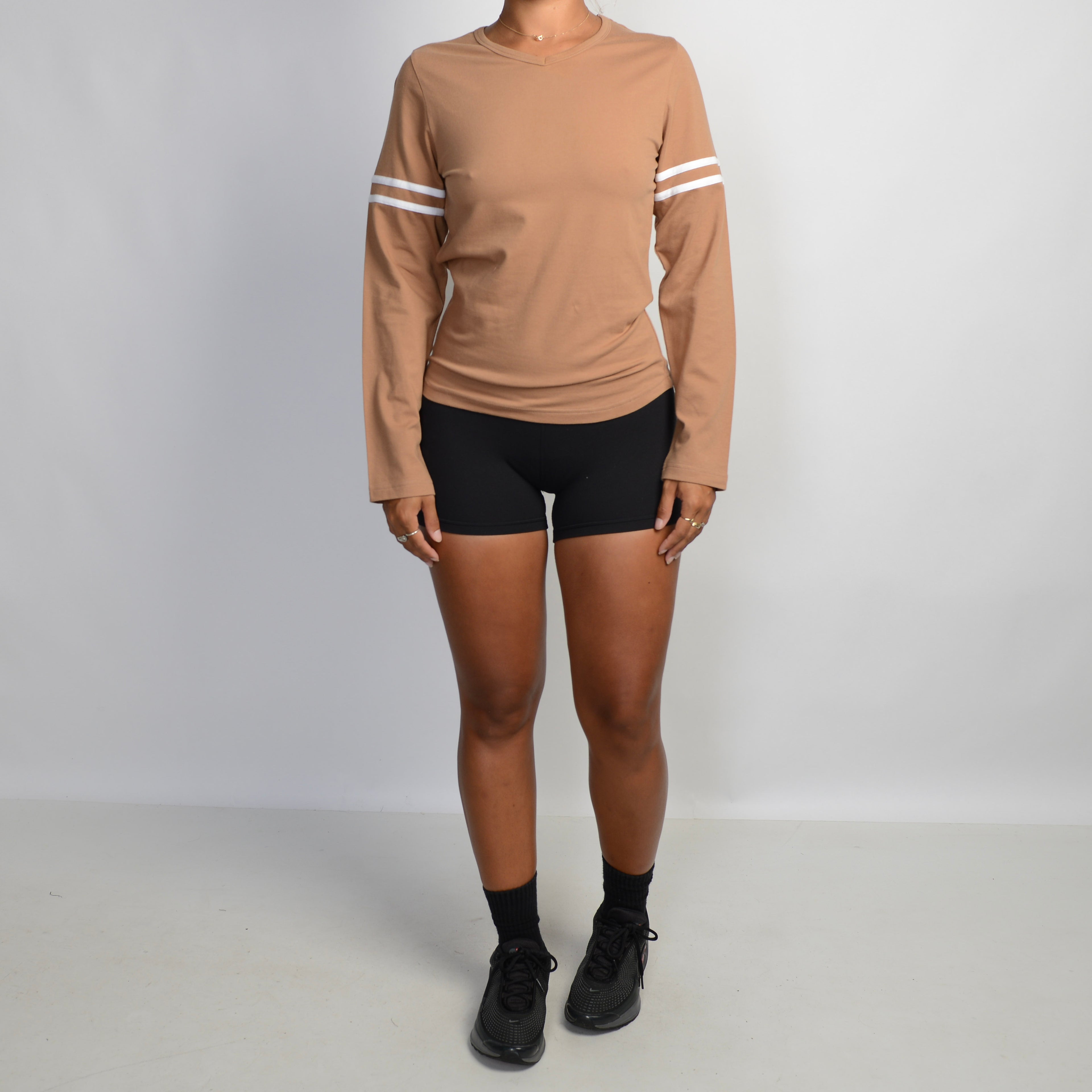 TAN LONG SLEEVE TOP