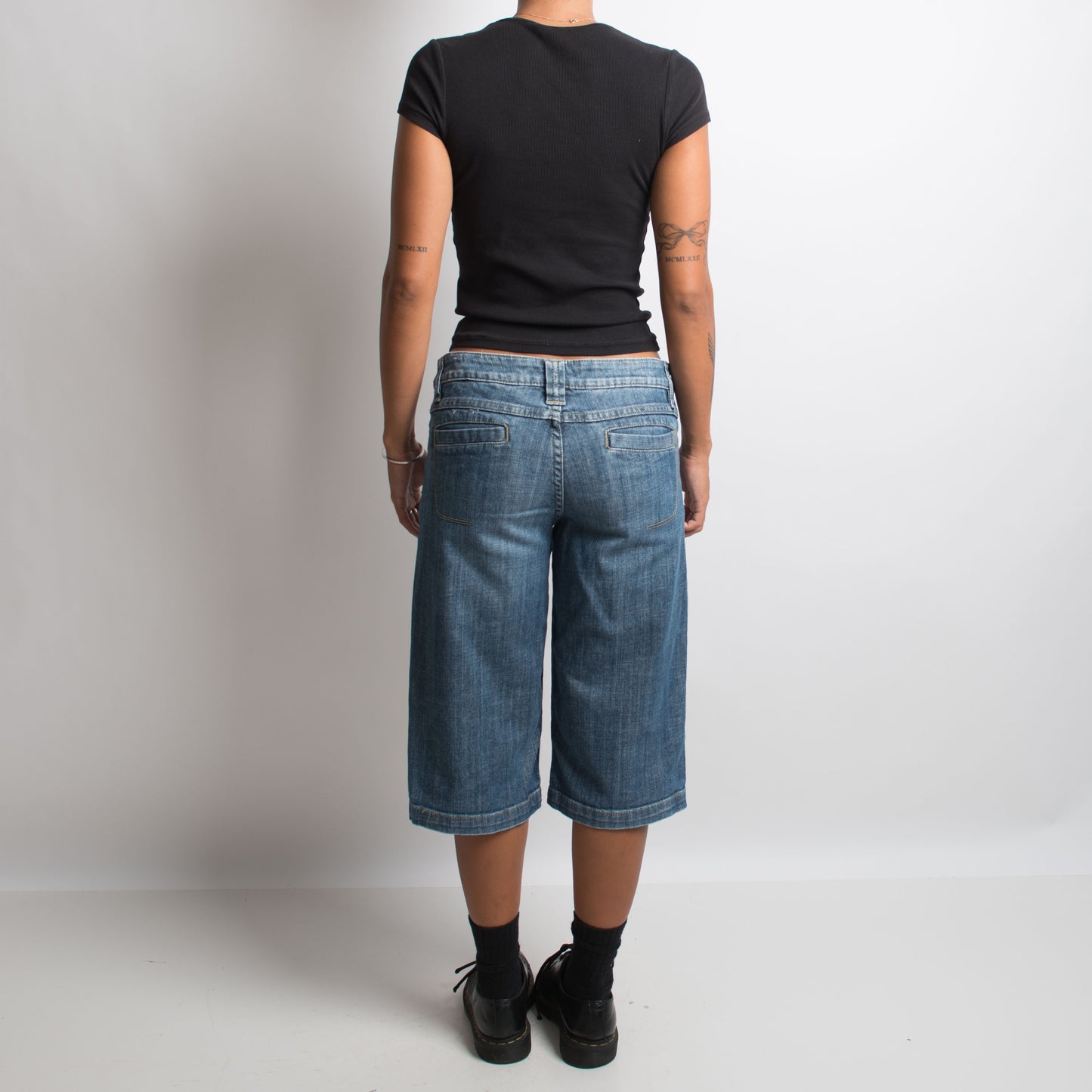 DENIM WIDE LEG JORTS