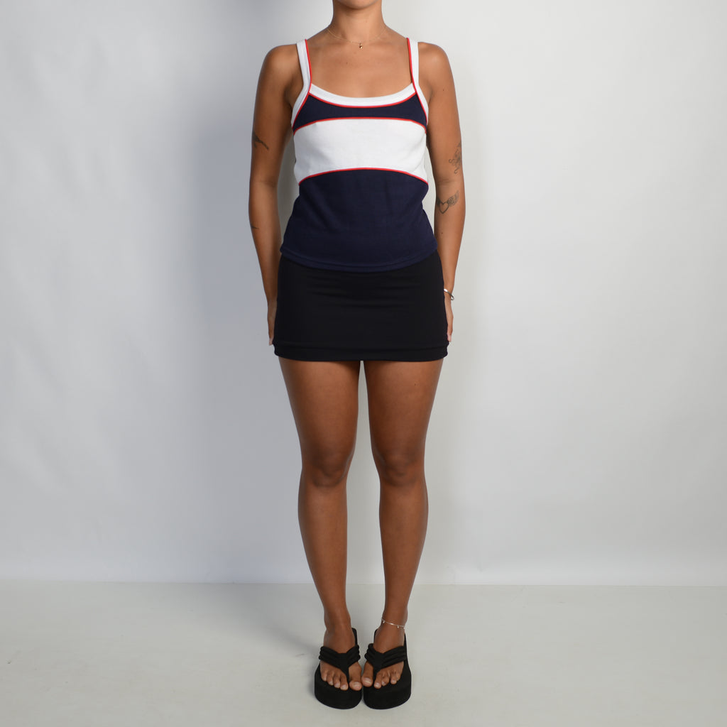 RED DETAIL TANK TOP