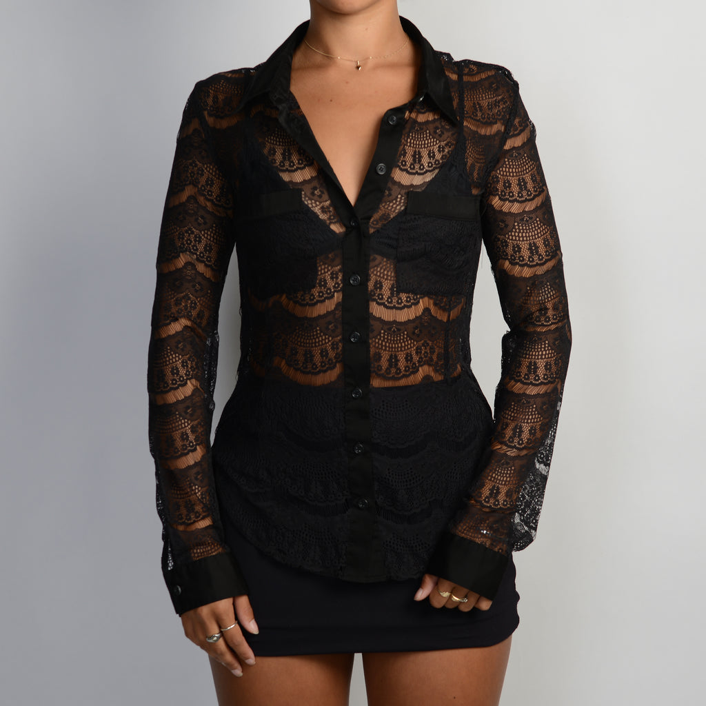 BLACK LACE BLOUSE