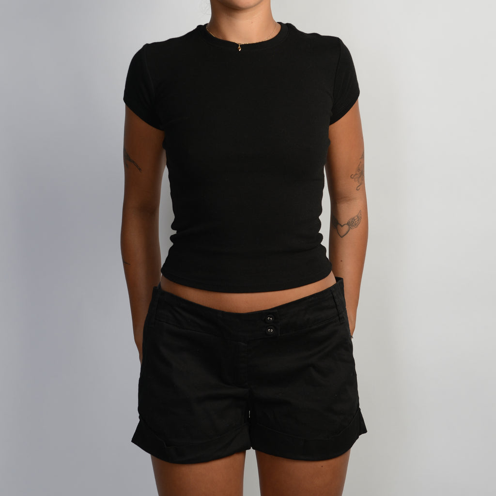 BLACK TAILORED SHORTS