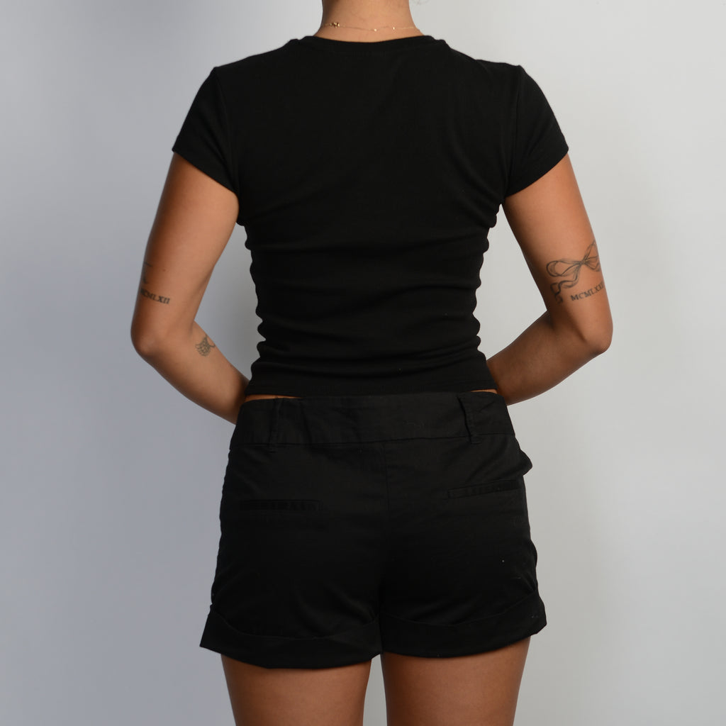 BLACK TAILORED SHORTS