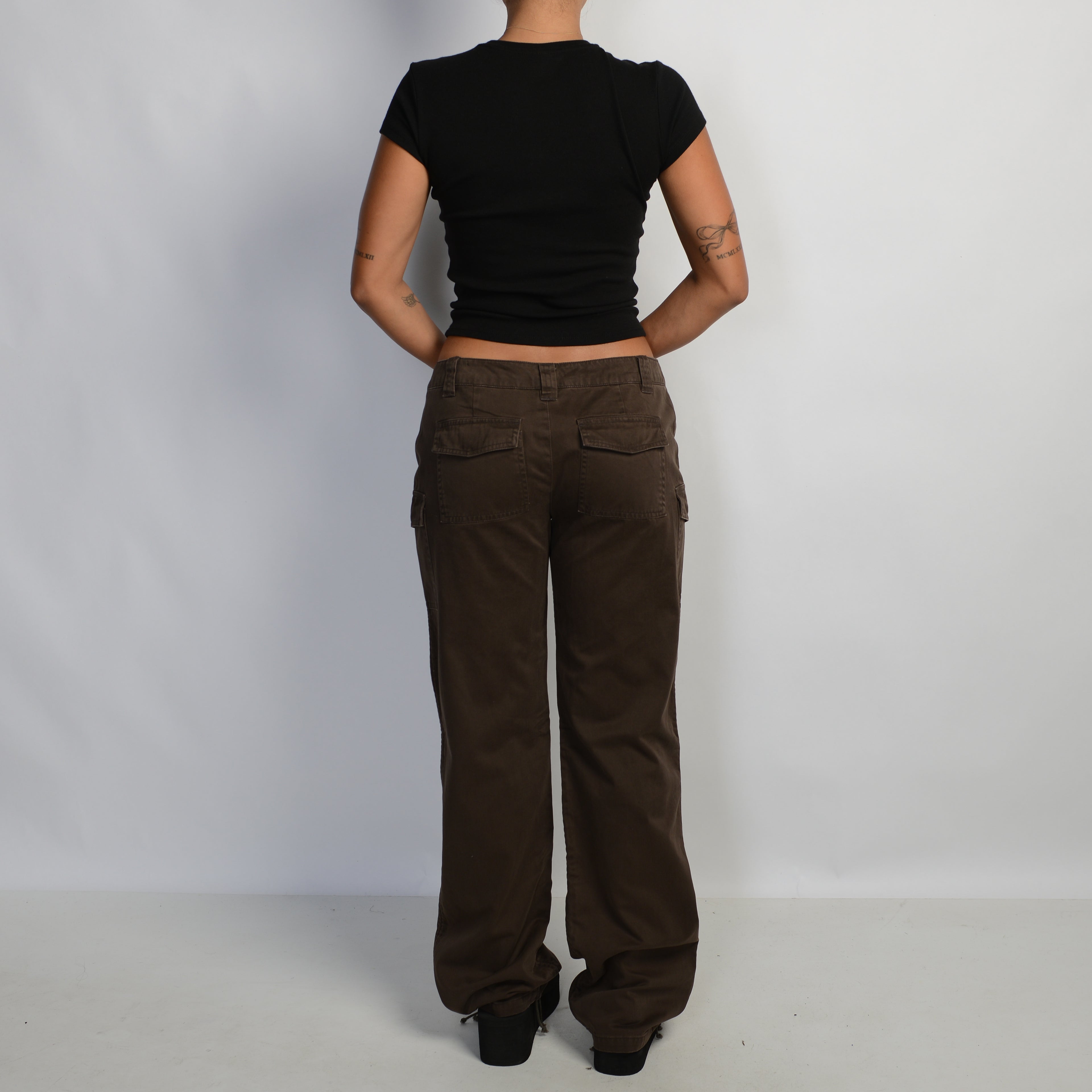 DARK BROWN CARGO PANTS