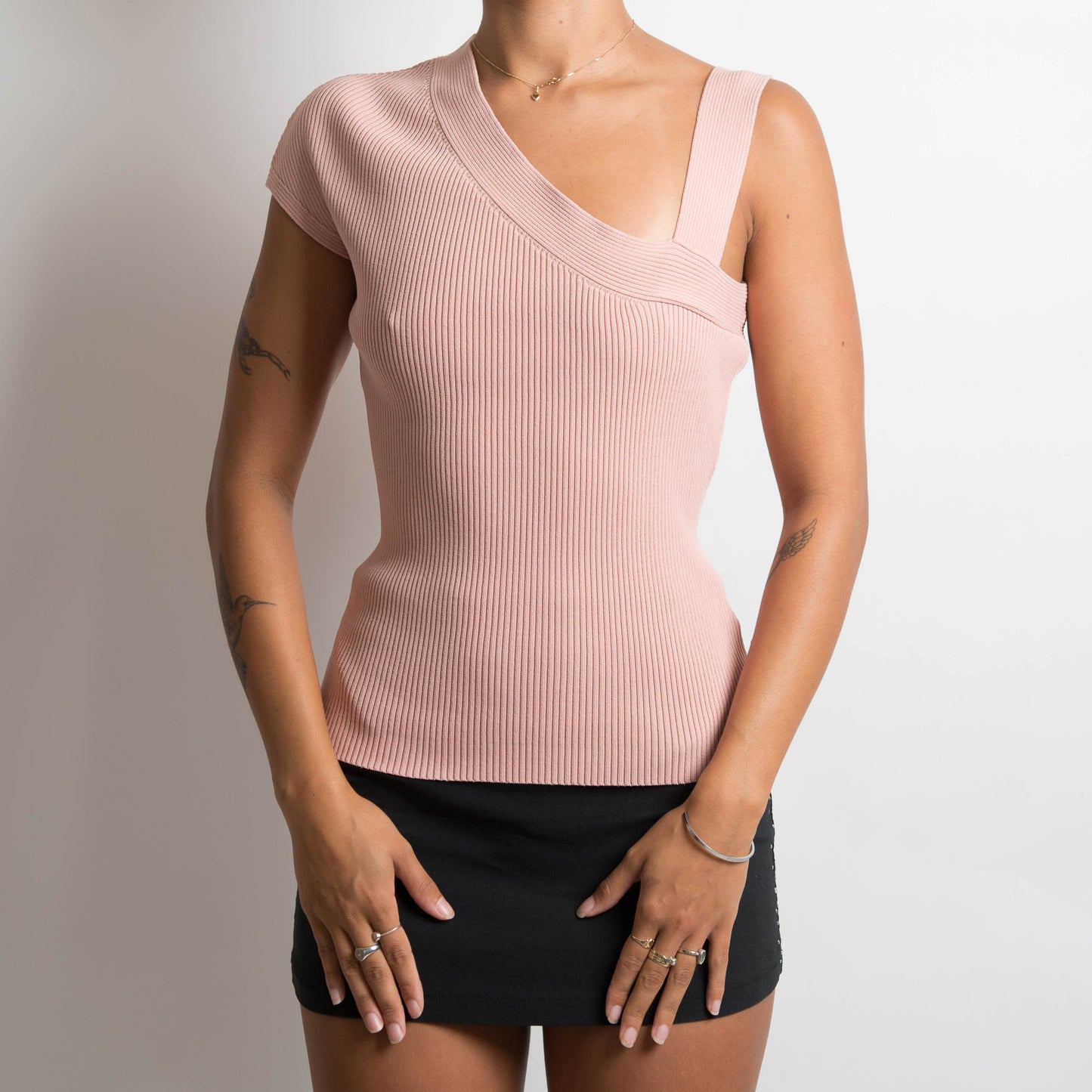 PINK RIBBED TOP