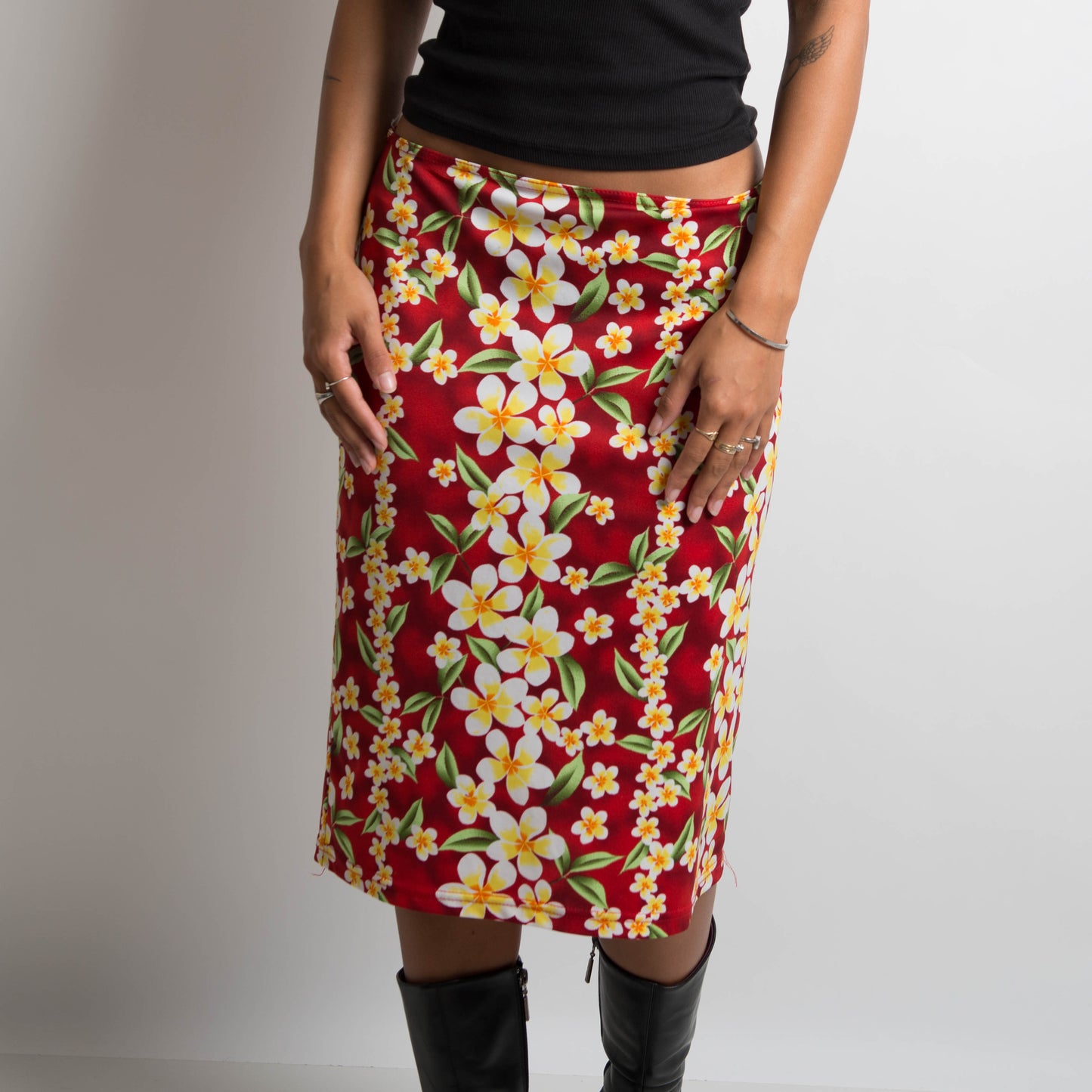 FRANGIPANI MIDI SKIRT