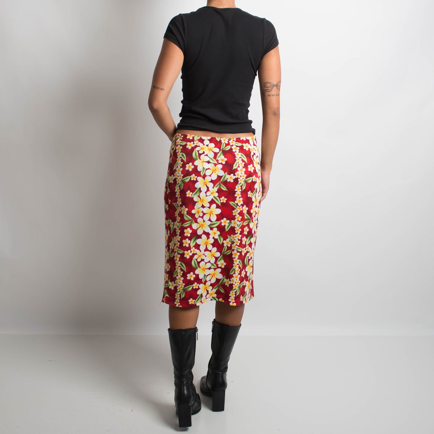 FRANGIPANI MIDI SKIRT