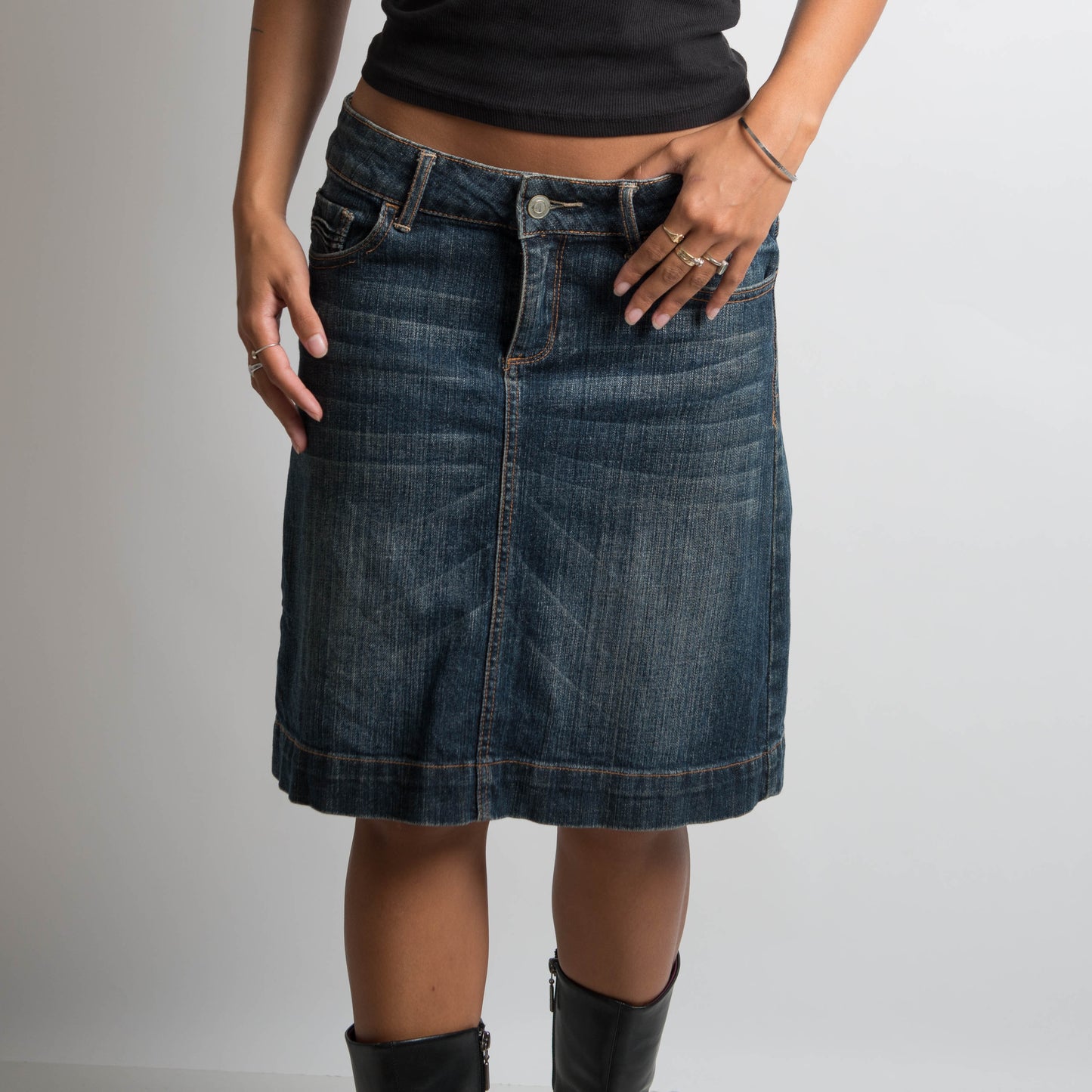 DENIM MIDI SKIRT