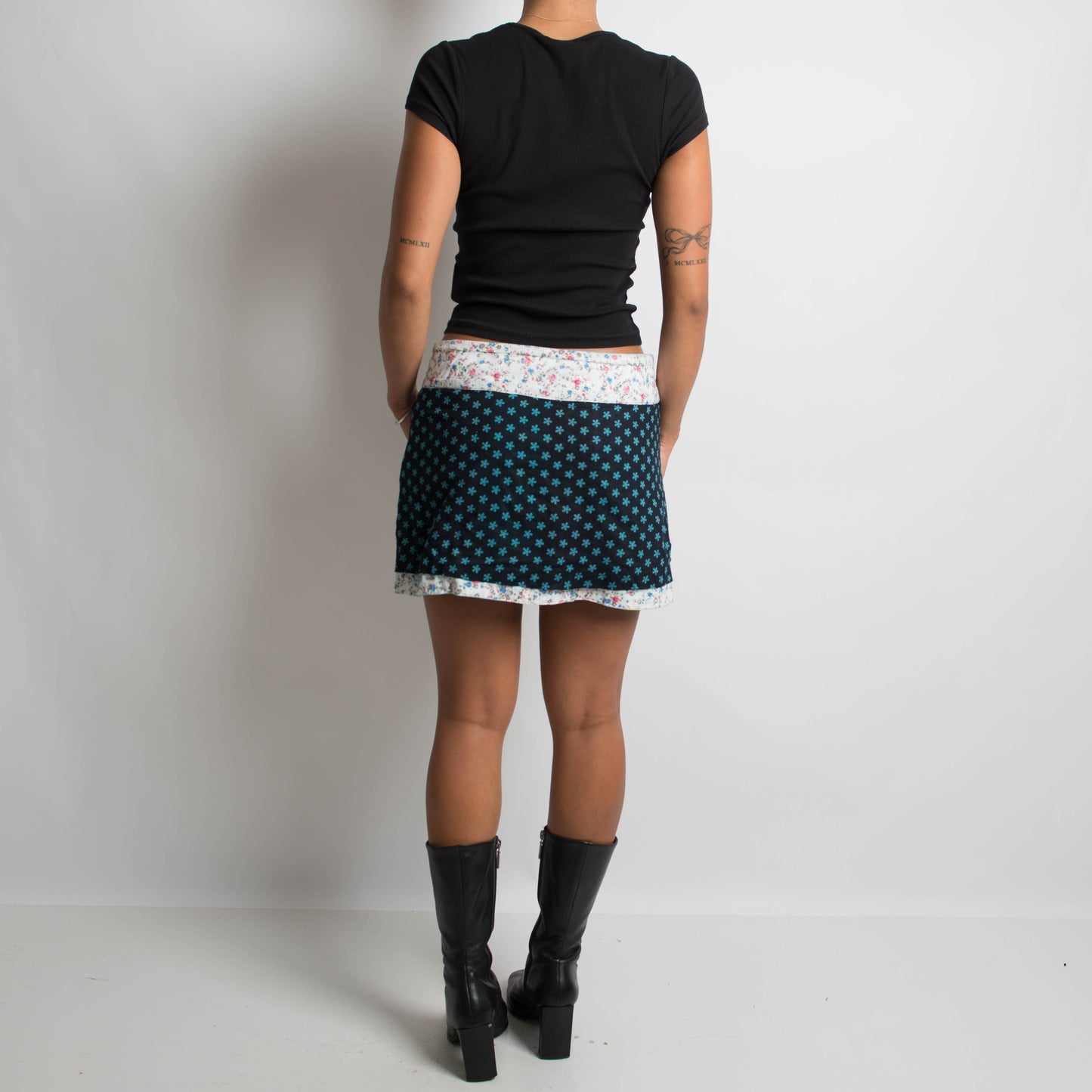 REVERSIBLE WRAP MINI SKIRT