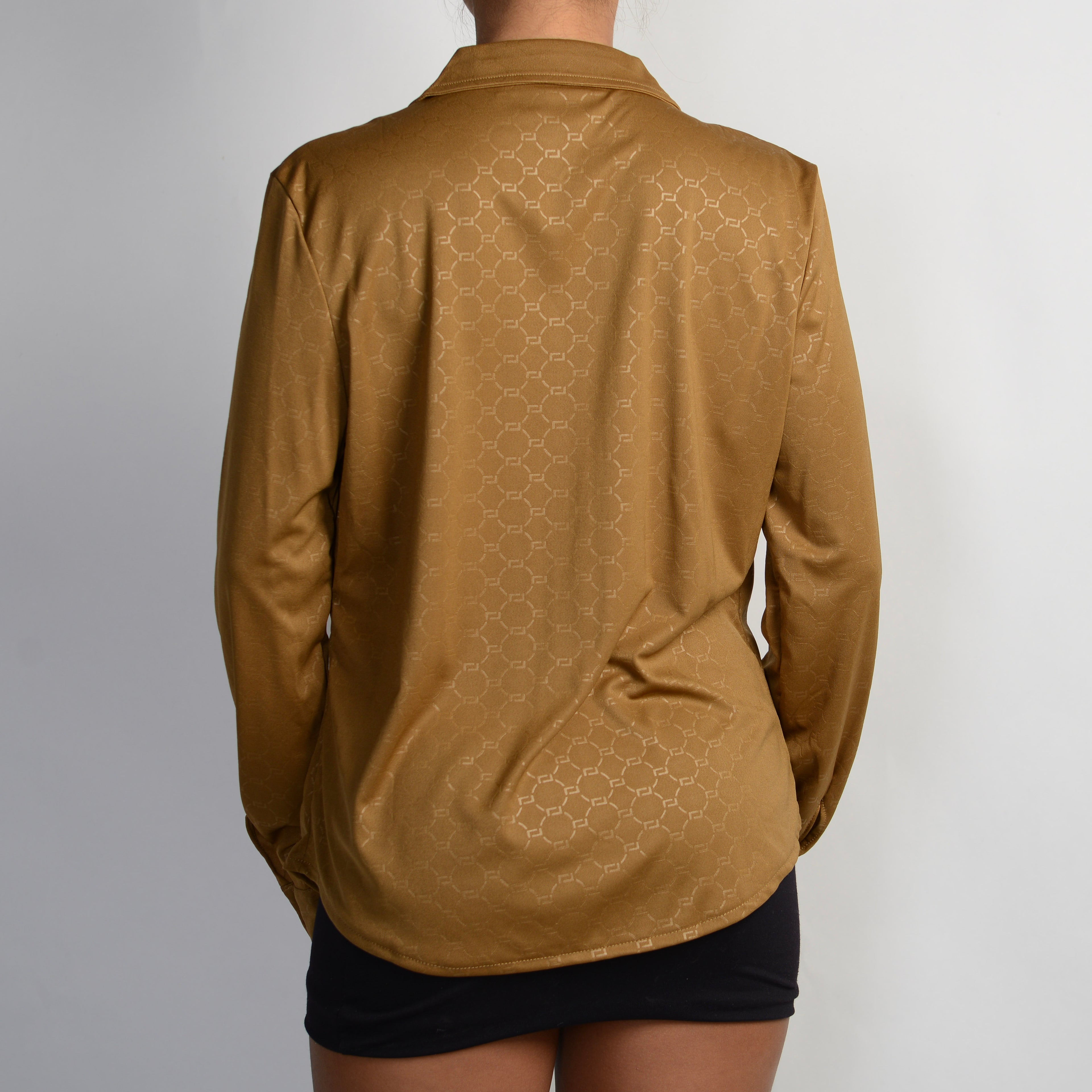 BROWN STRETCH BLOUSE