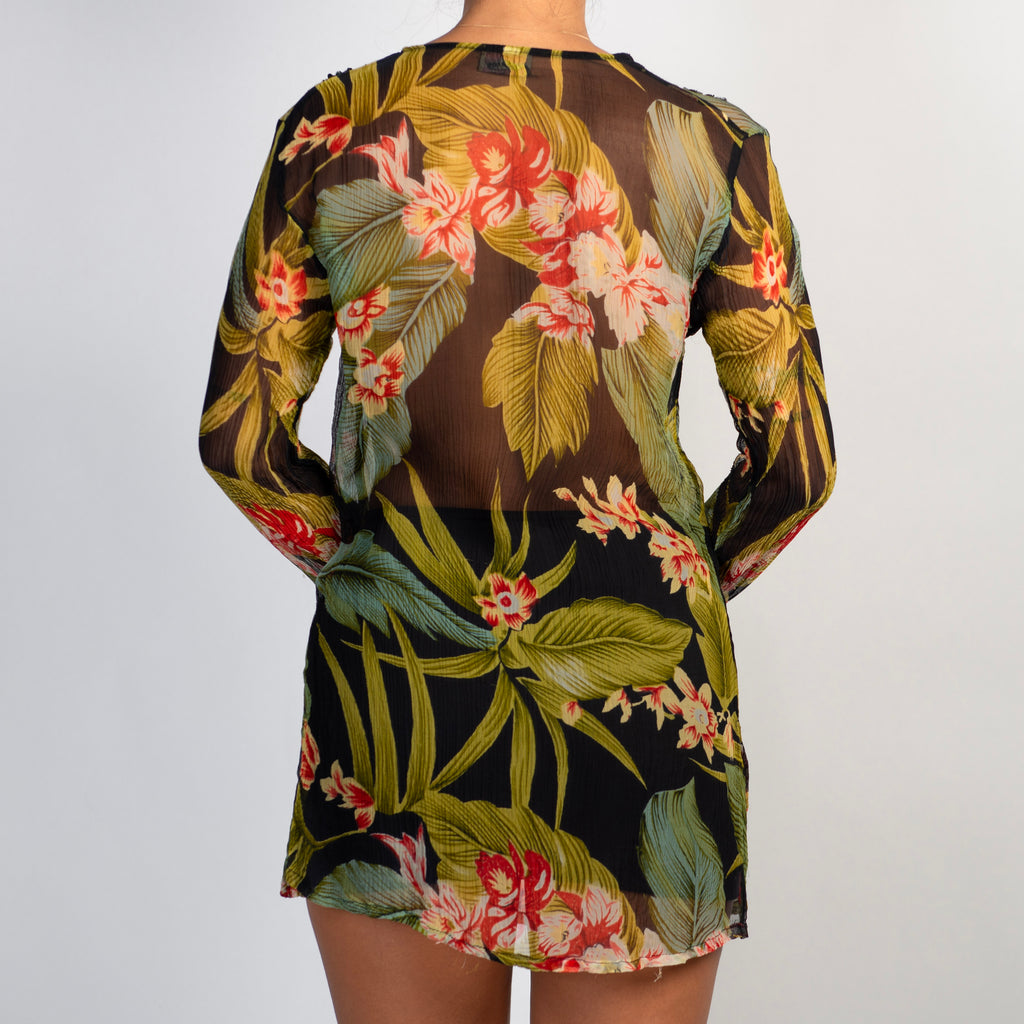 SHEER FLORAL TOP