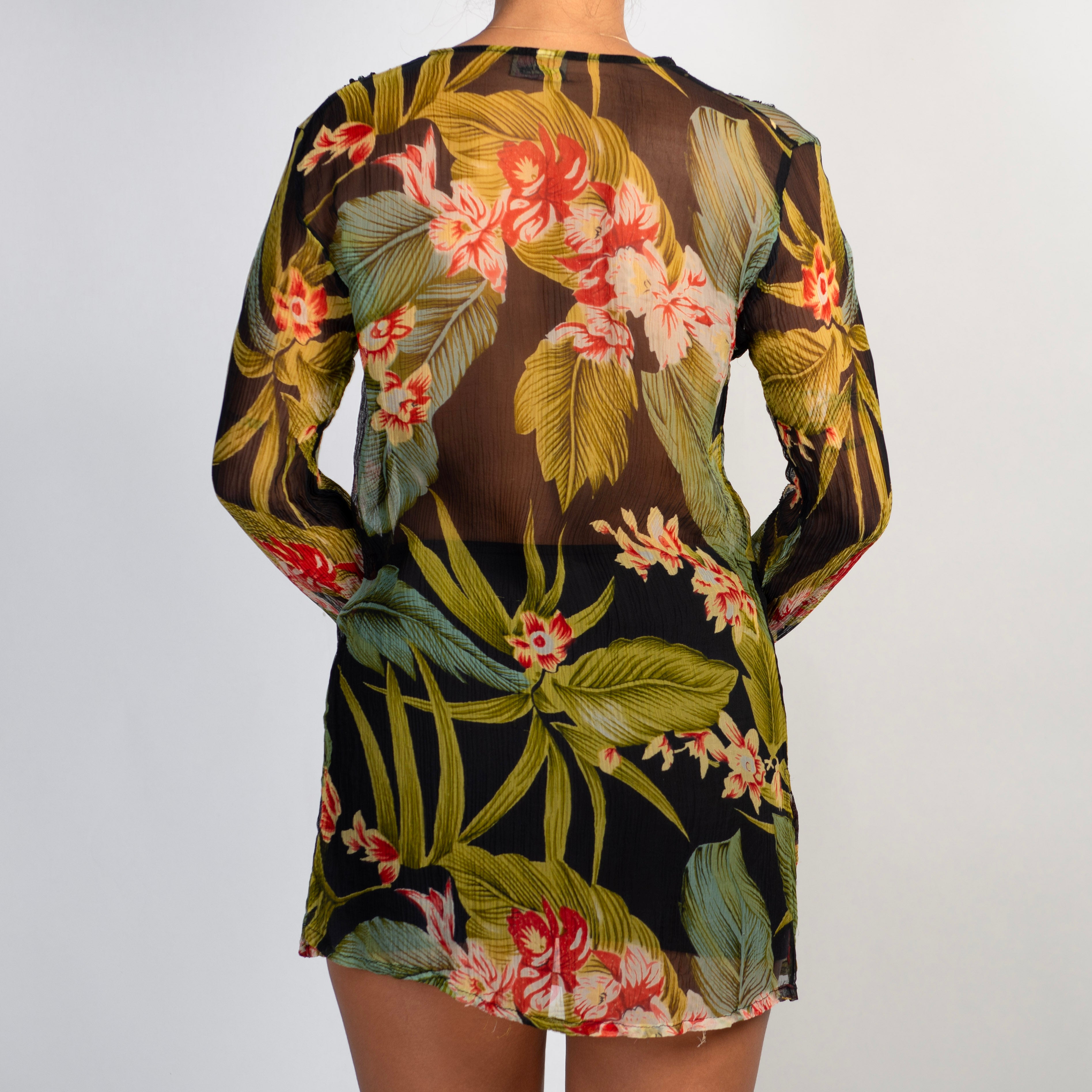 SHEER FLORAL TOP