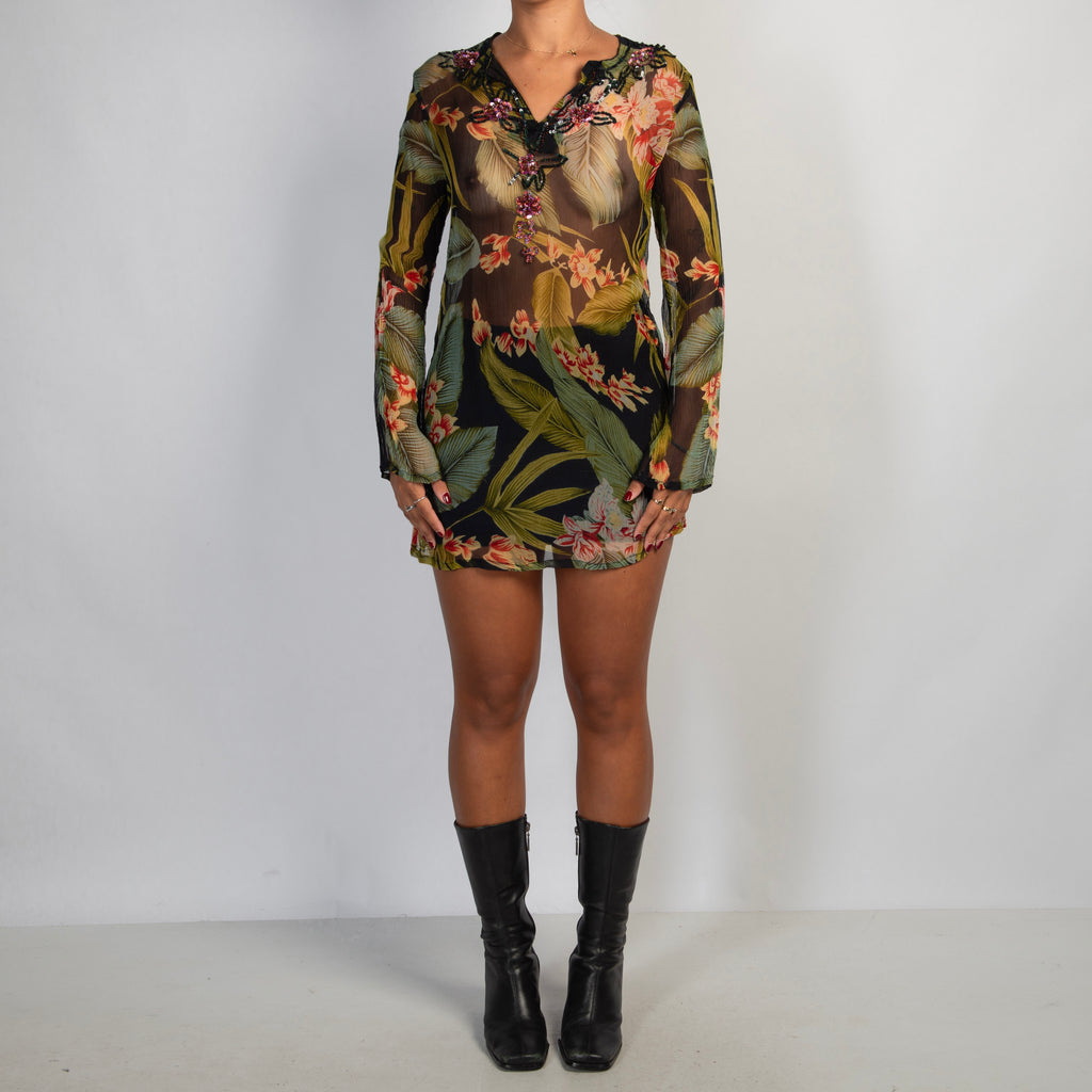 SHEER FLORAL TOP