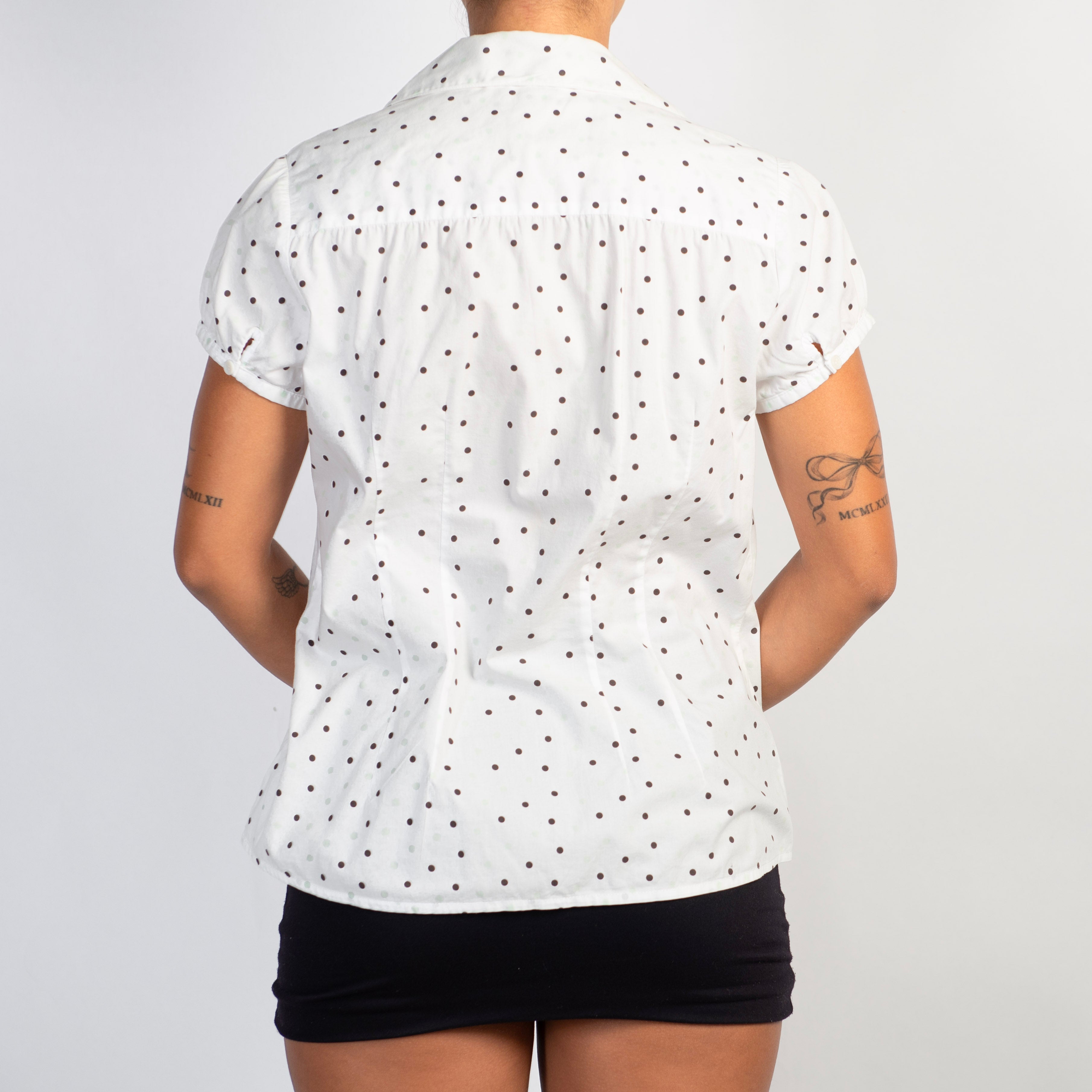 WHITE POLKA DOT BLOUSE