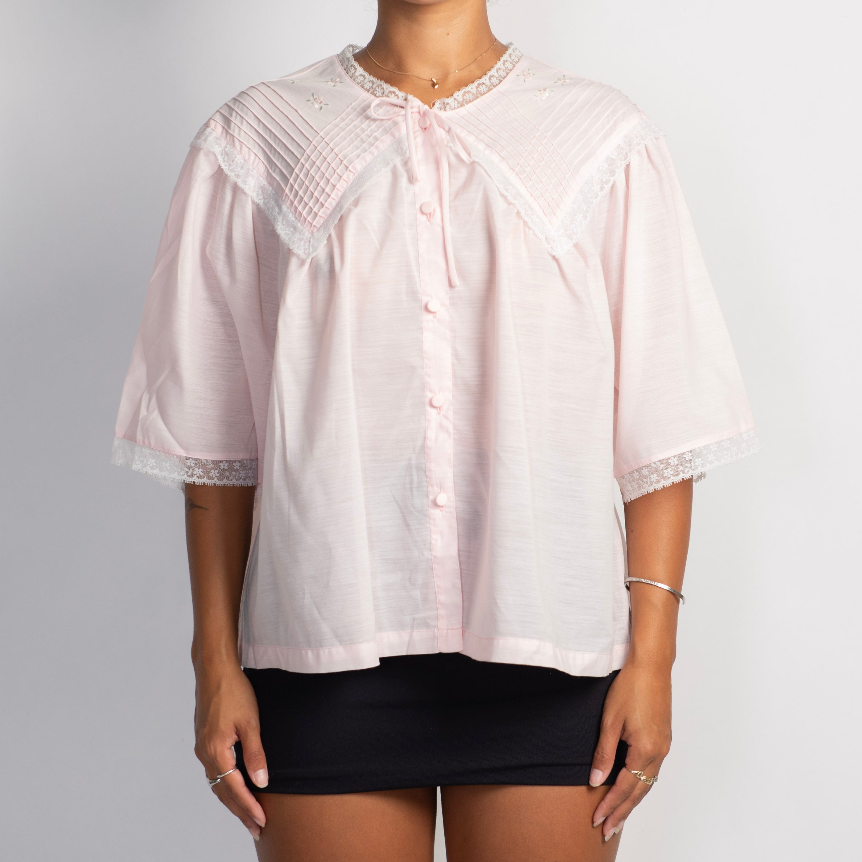PALE PINK BED JACKET