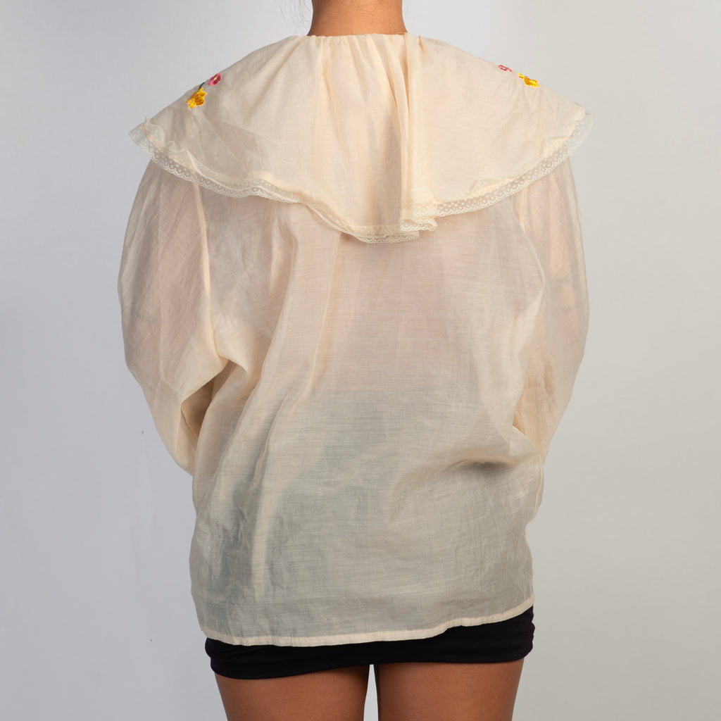 BEIGE SHEER BLOUSE