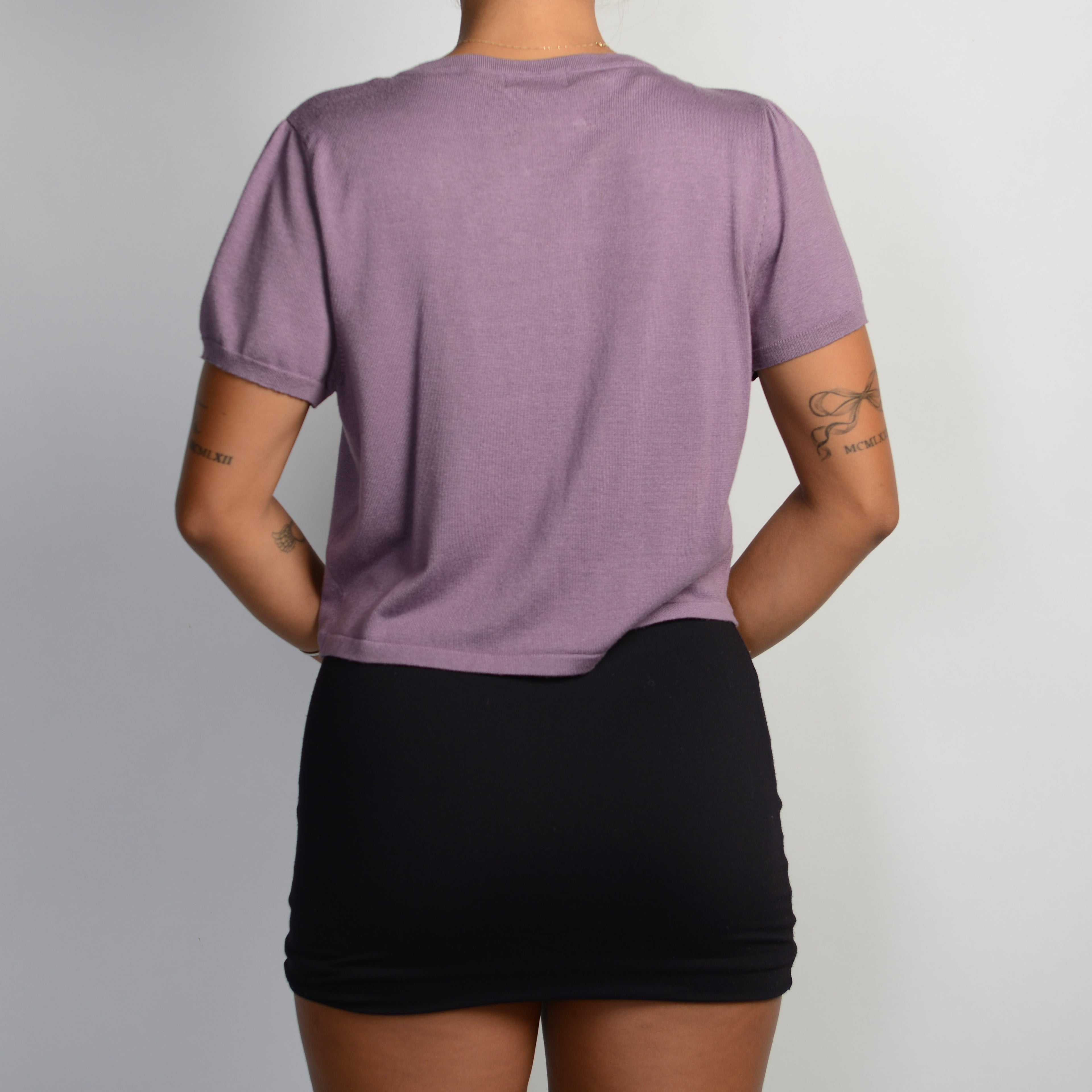 PURPLE KNIT CARDIGAN