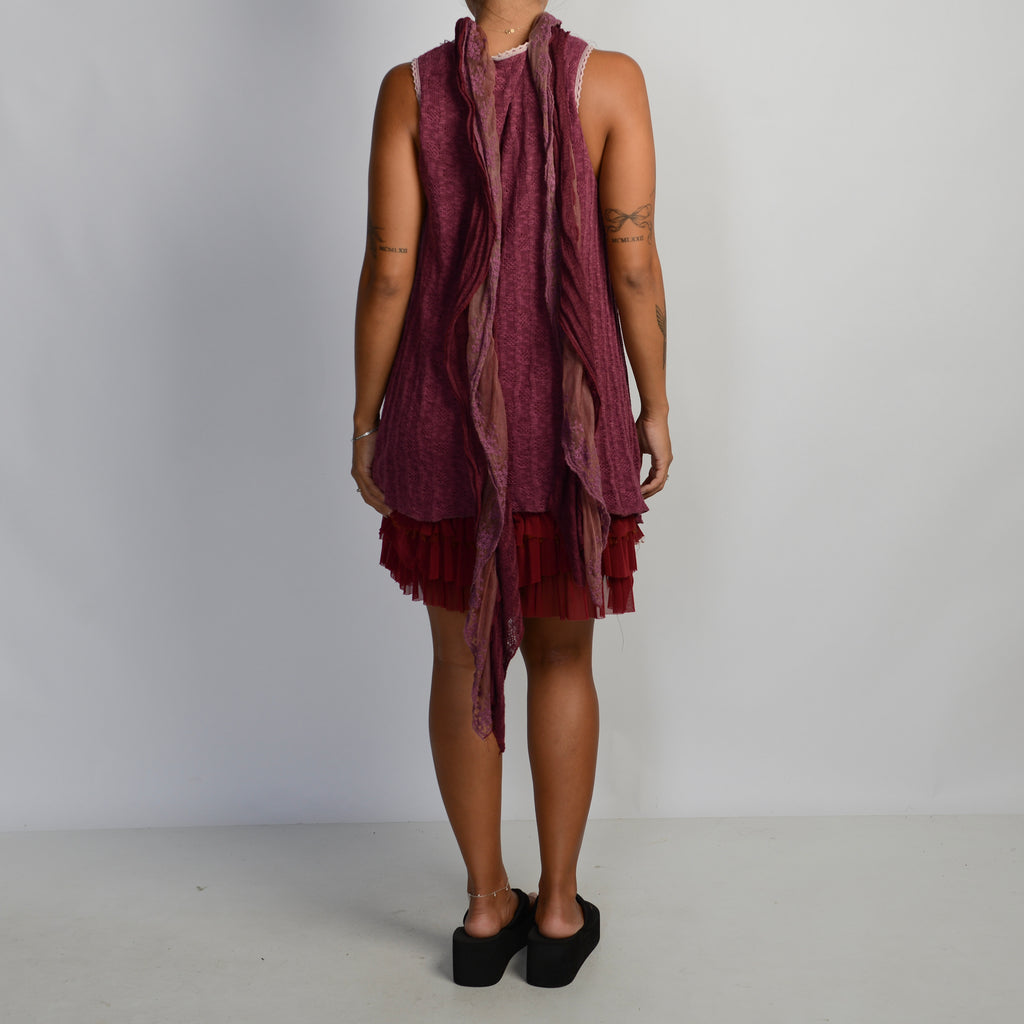 MAUVE TEXTURED DRESS