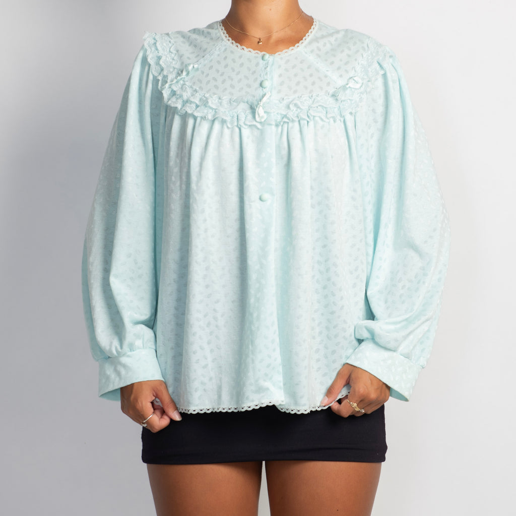PALE BLUE BED JACKET