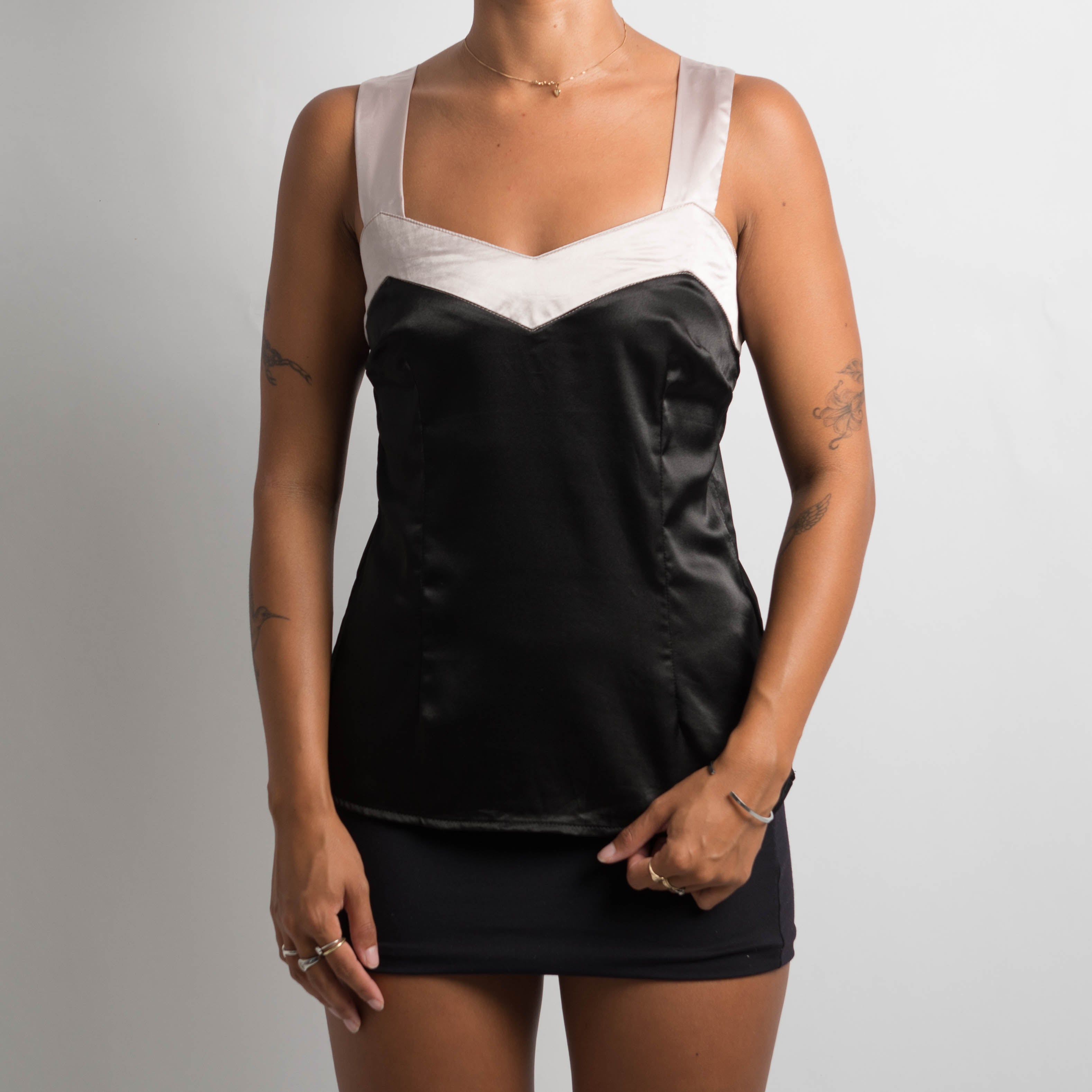 SATIN CONTRAST CAMISOLE