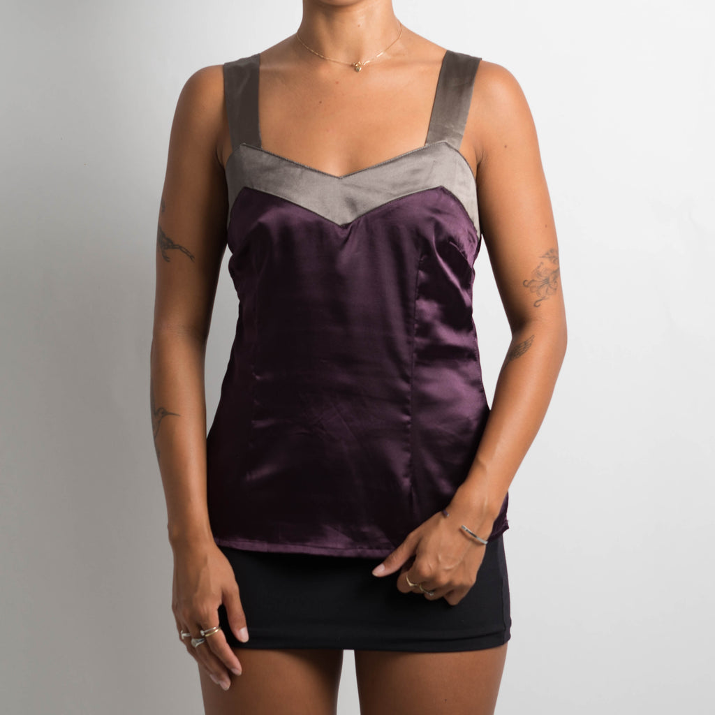 SATIN CONTRAST CAMISOLE