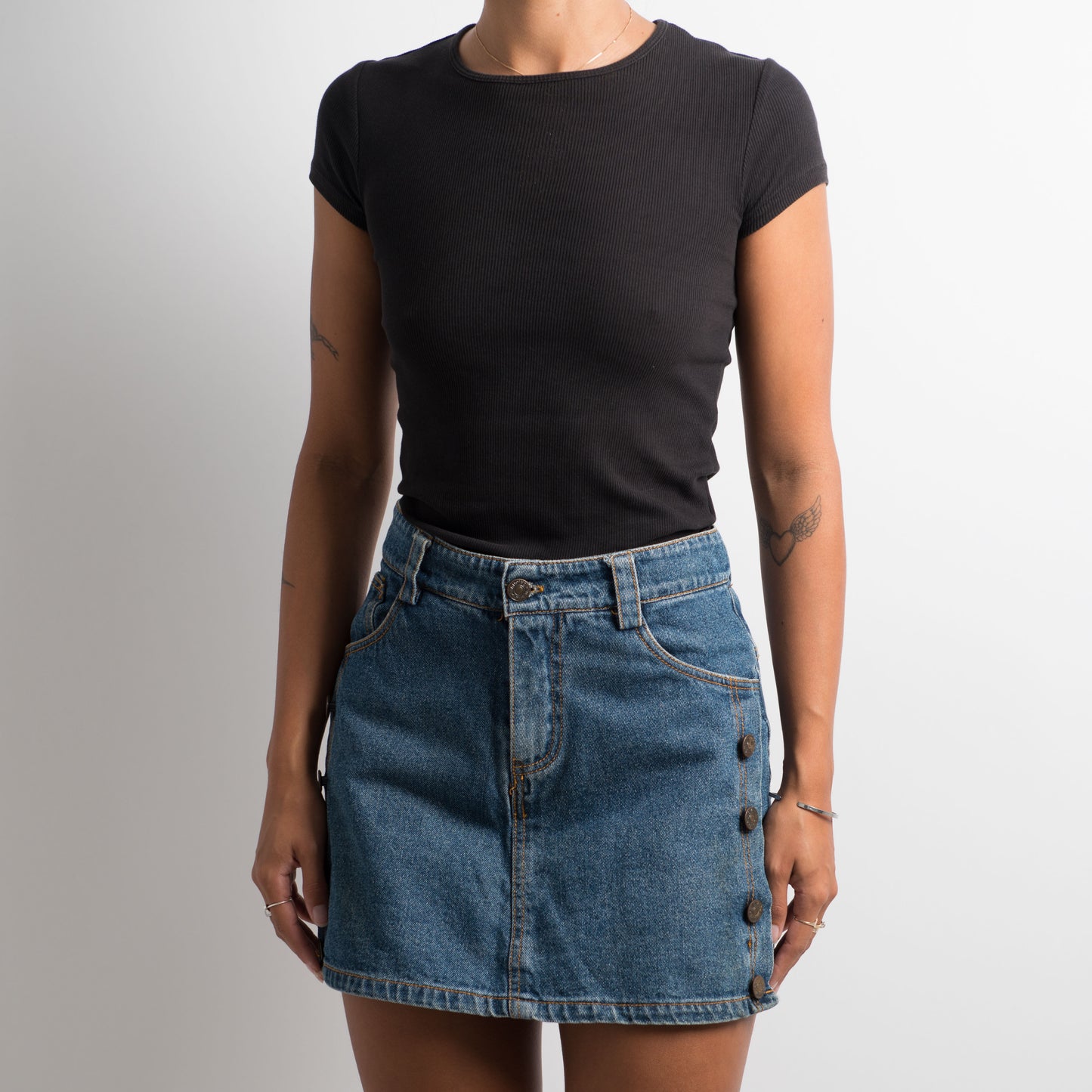 DENIM MINI SKORT