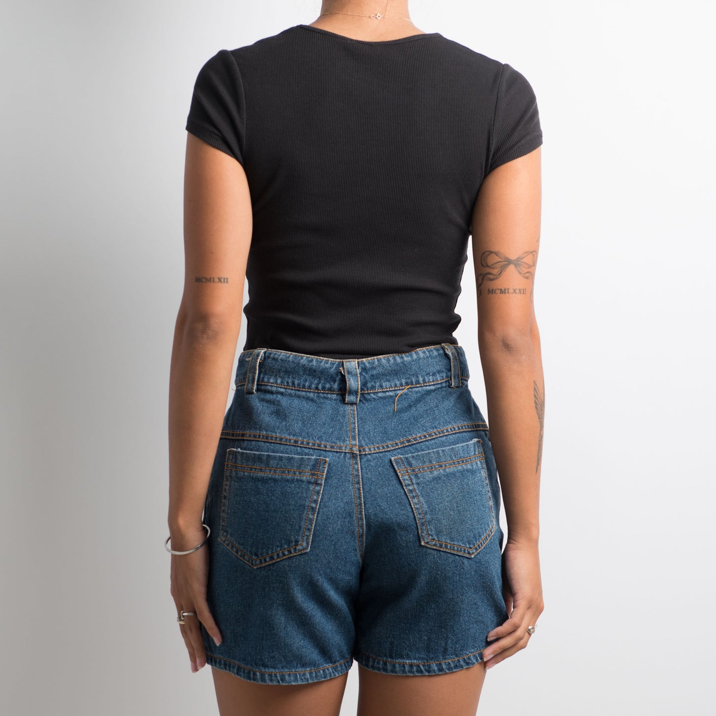 DENIM MINI SKORT