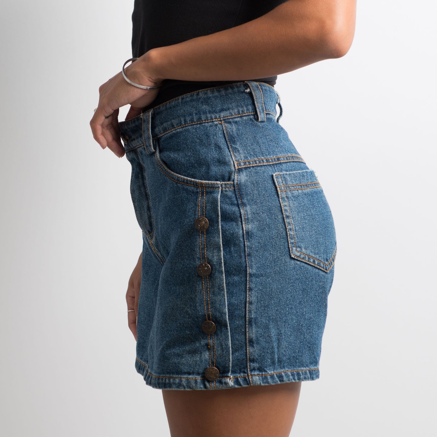 DENIM MINI SKORT