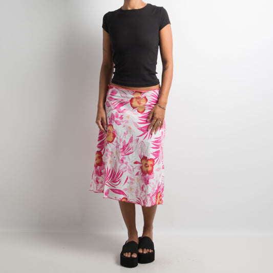 PINK FLORAL SKIRT