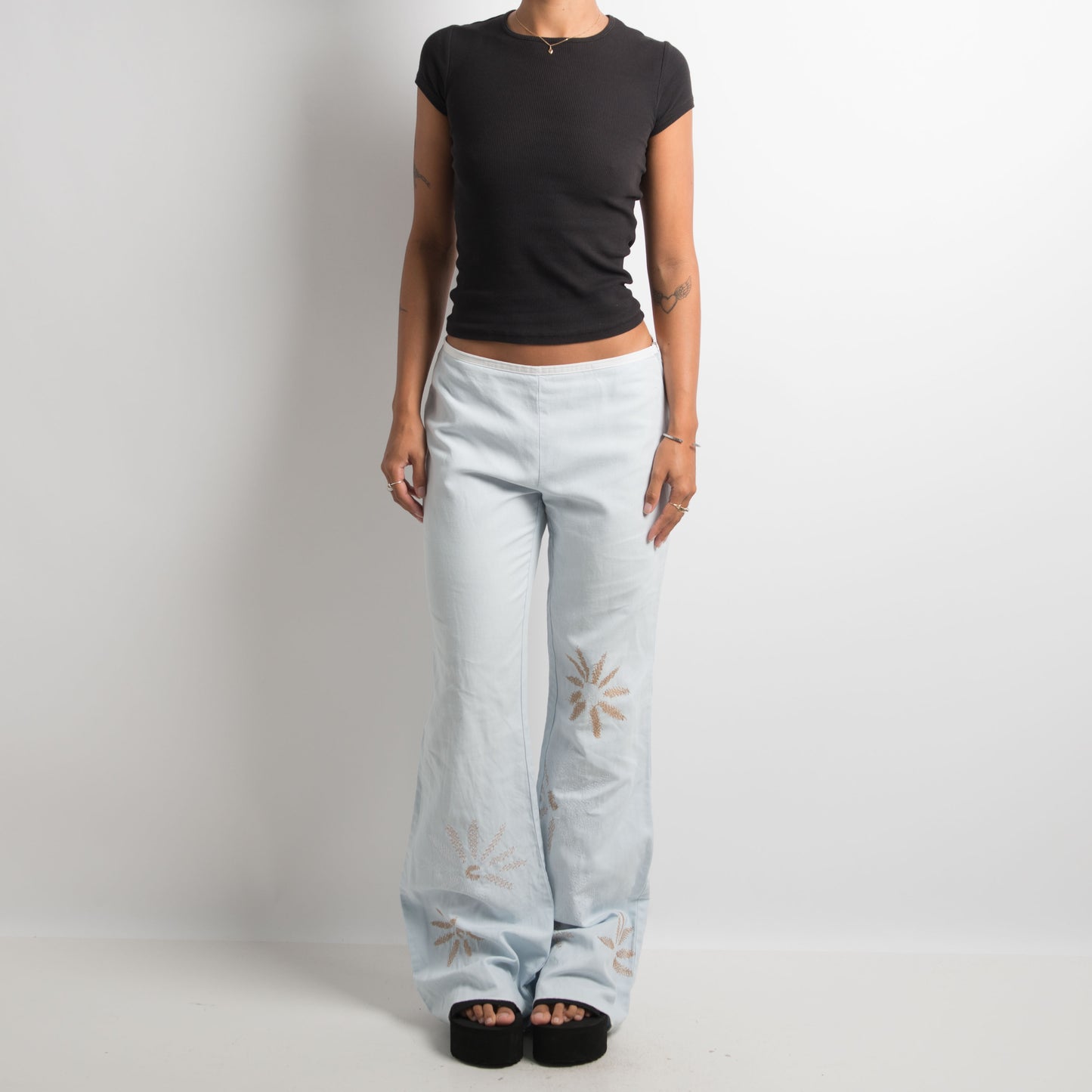 PALE BLUE LINEN PANTS