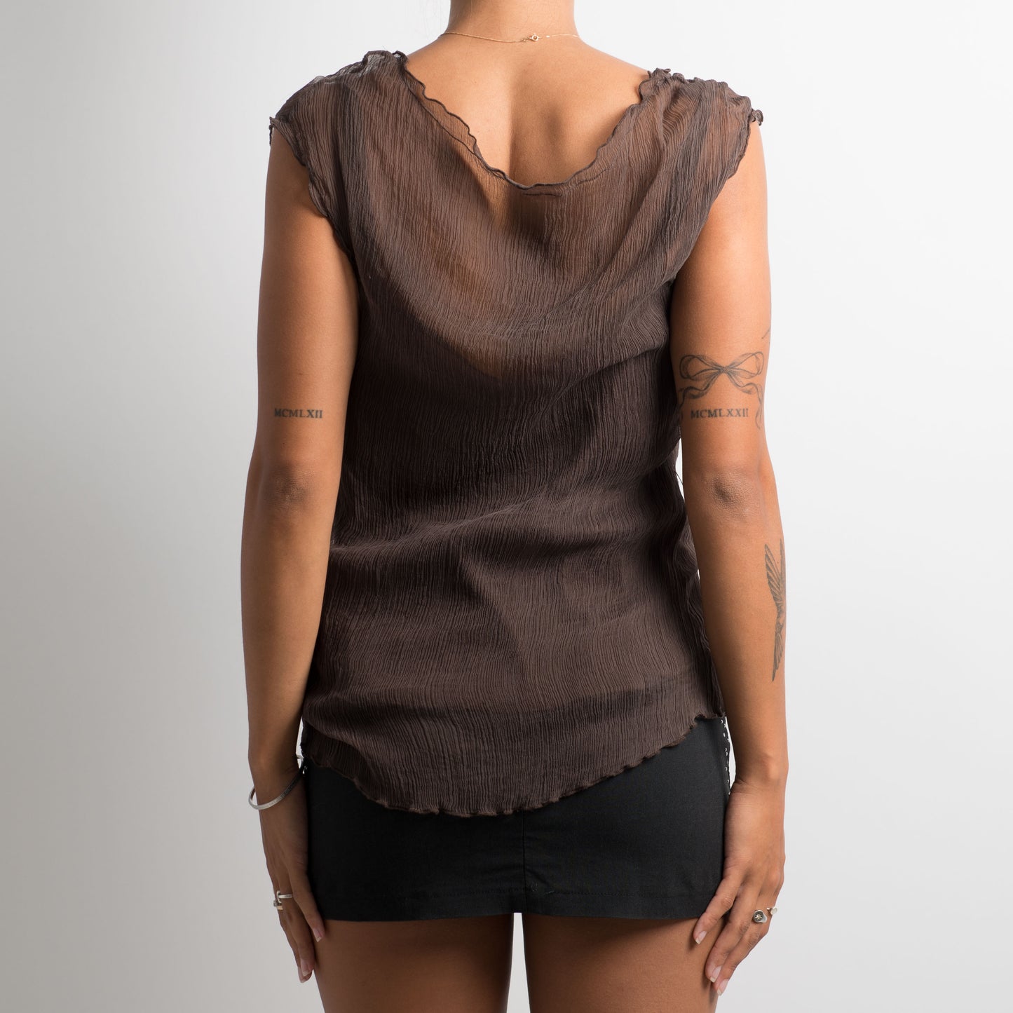 SHEER BROWN TOP