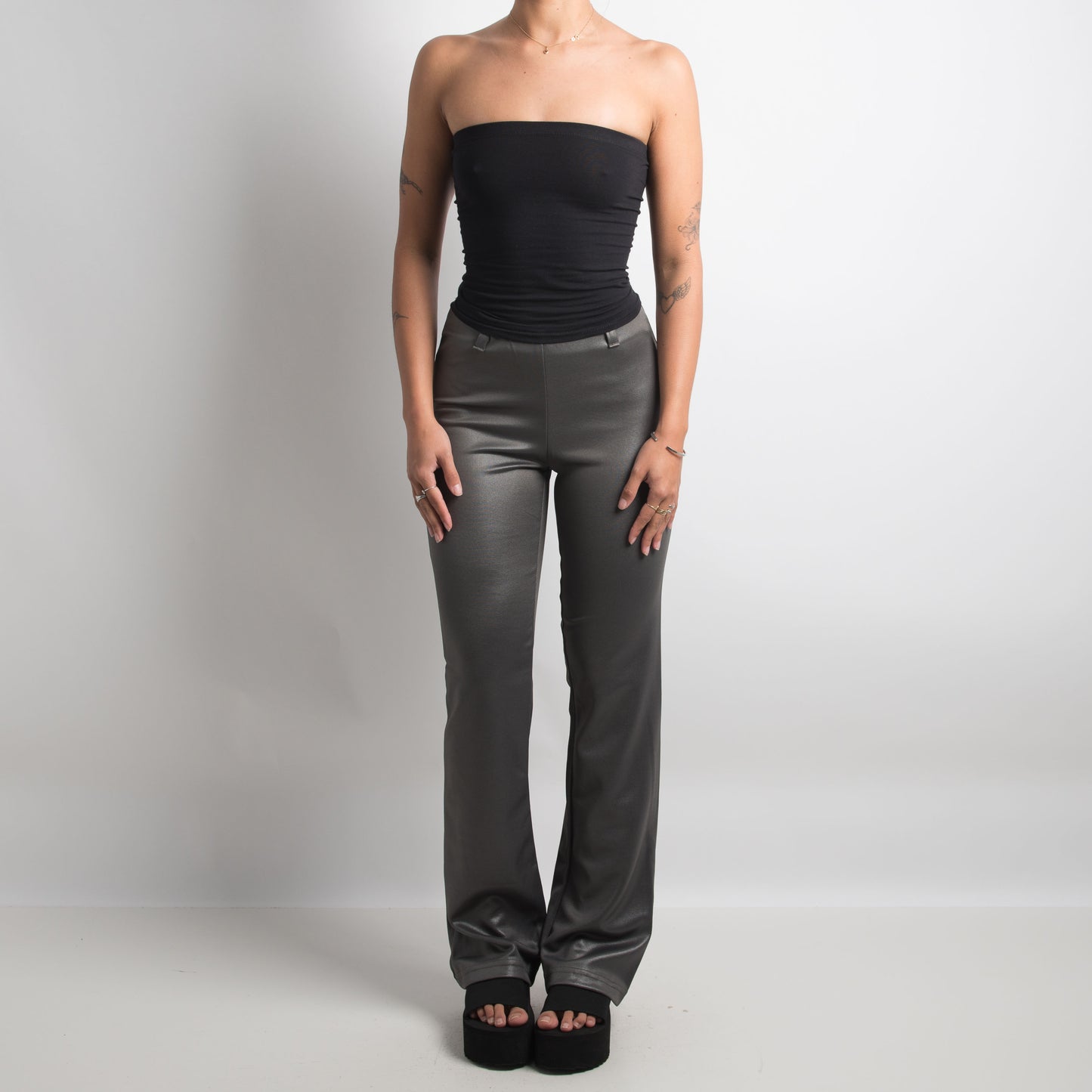 OLIVE GREEN Y2K SHIMMER PANT