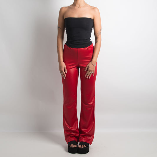 RED Y2K SHIMMER PANT