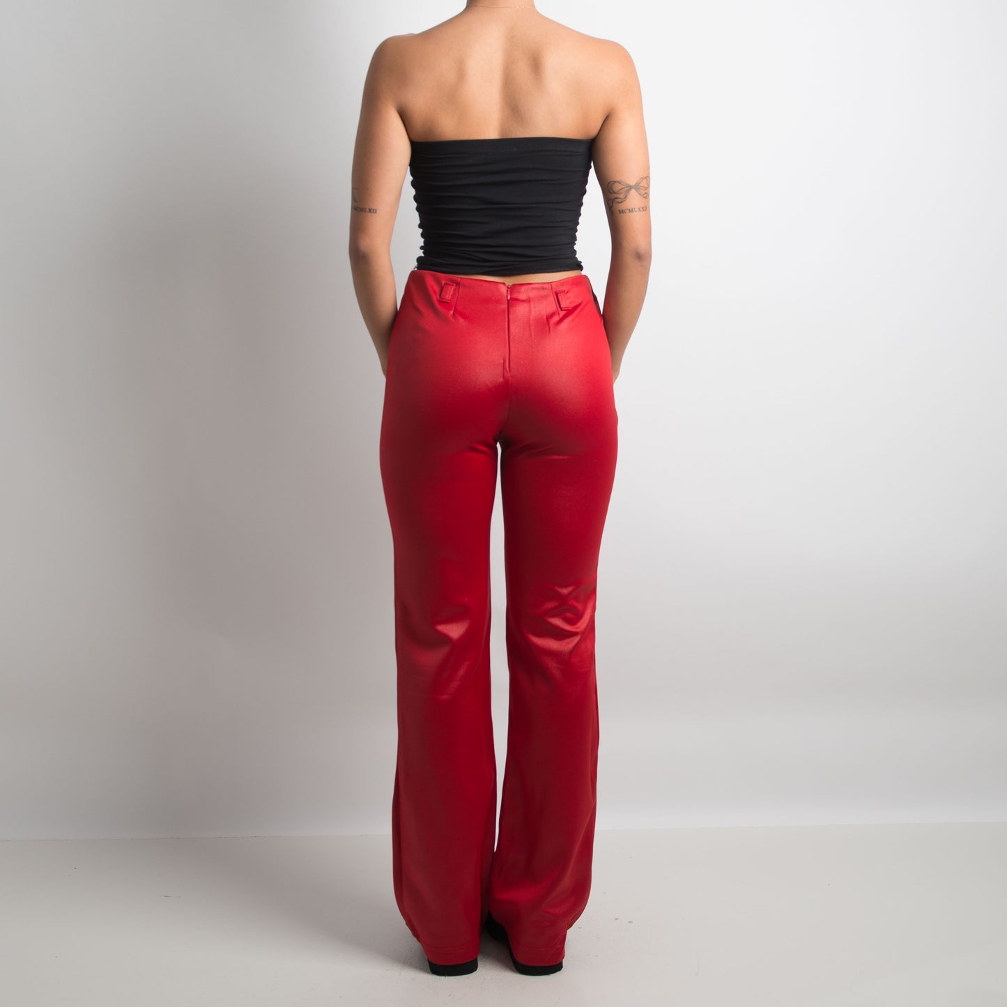 RED Y2K SHIMMER PANT