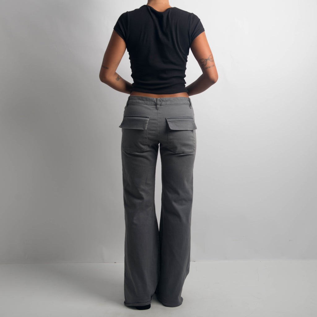 GREY BOOTCUT TROUSERS