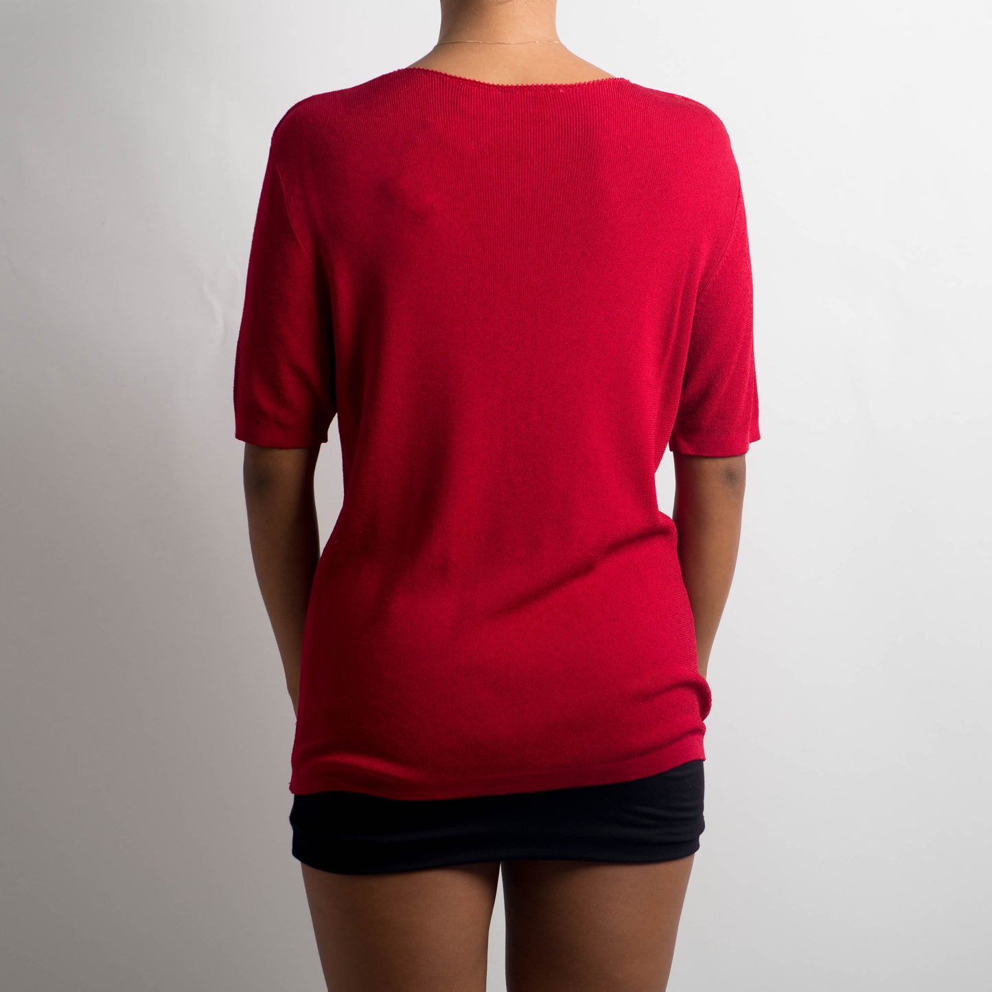 RED KNIT TWIN SET