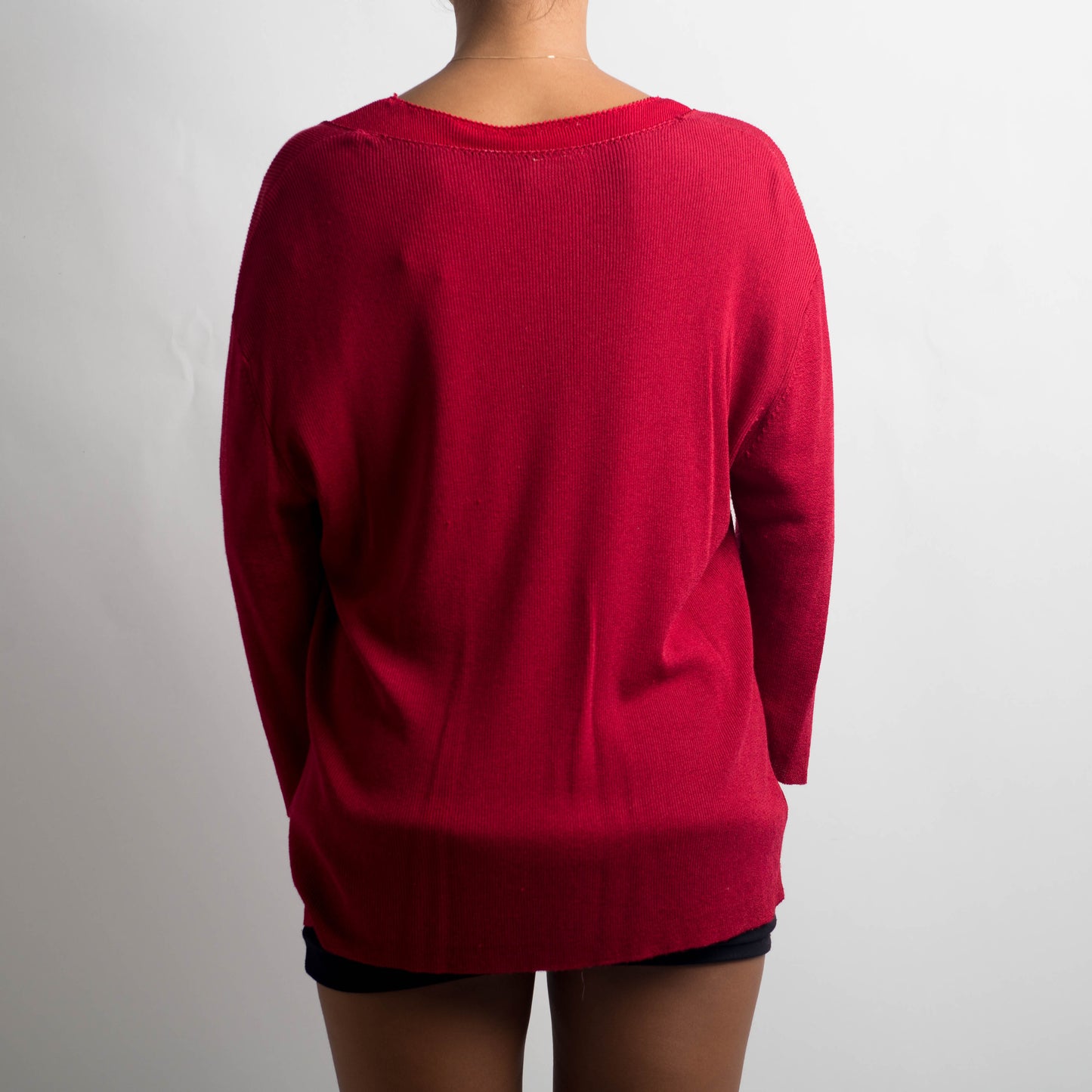 RED KNIT TWIN SET