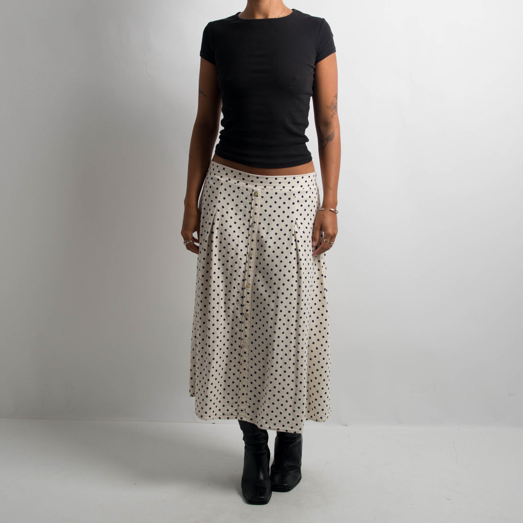 CREAM POLKA DOT SKIRT