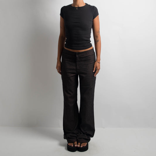 SUBTLE METALLIC BOOTCUT PANTS