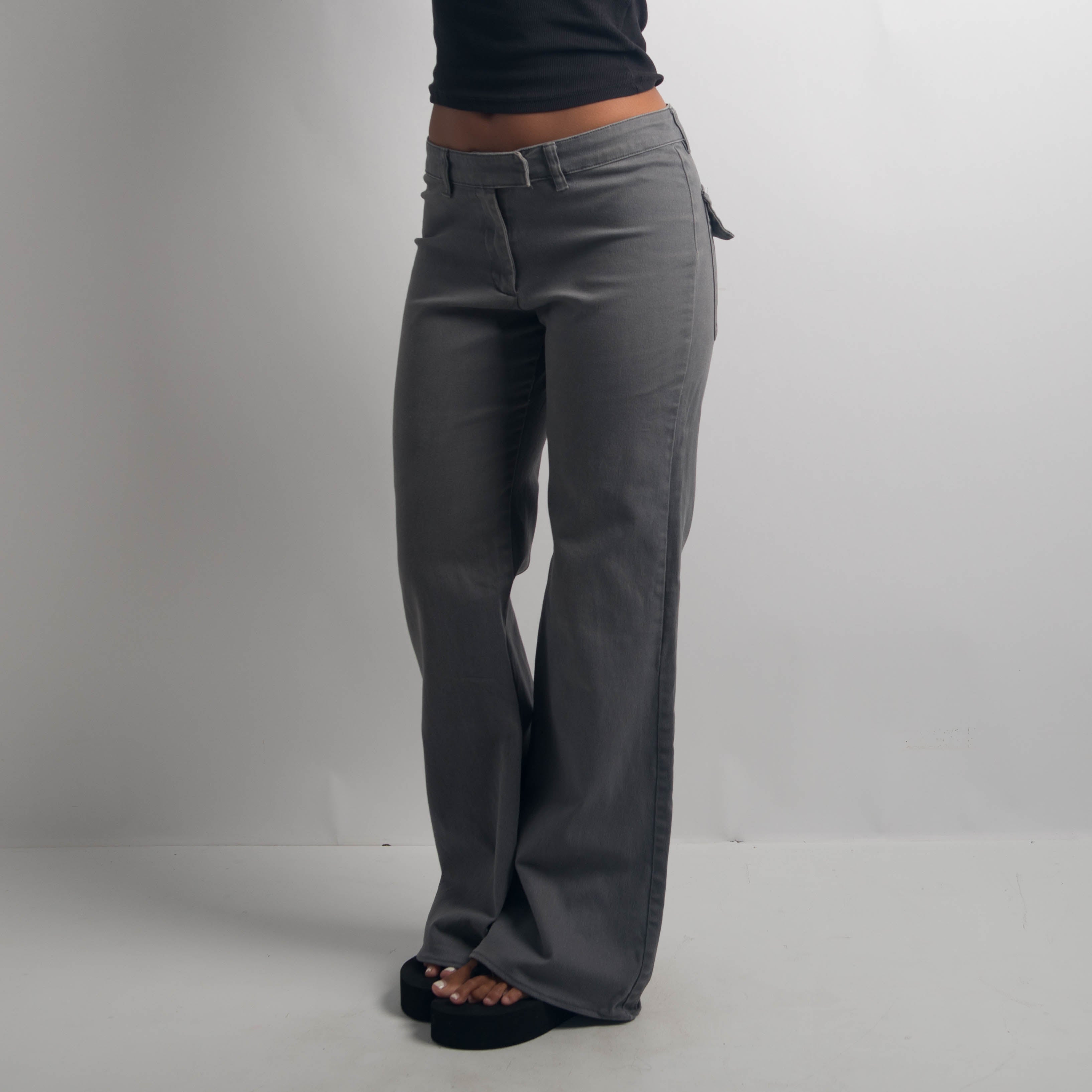 GREY BOOTCUT TROUSERS