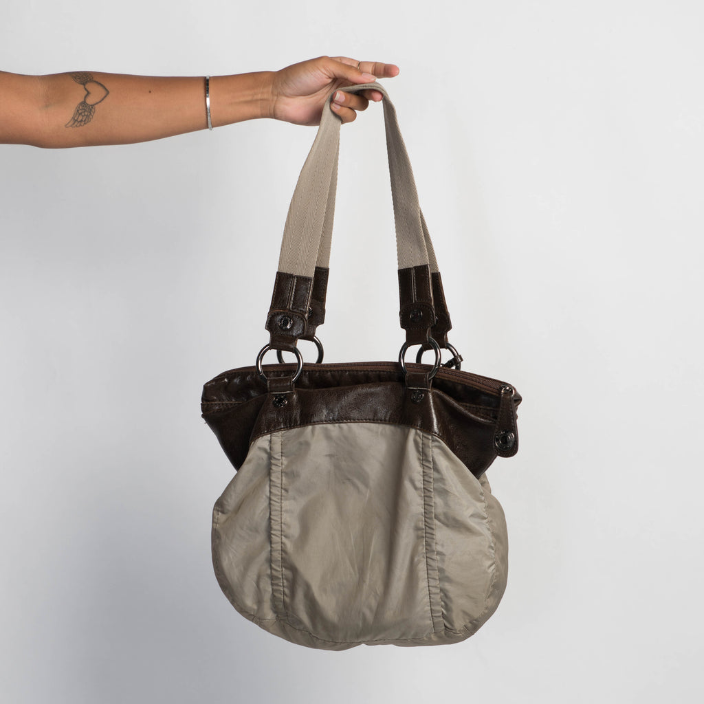 DOUBLE HANDLE SHOULDER BAG