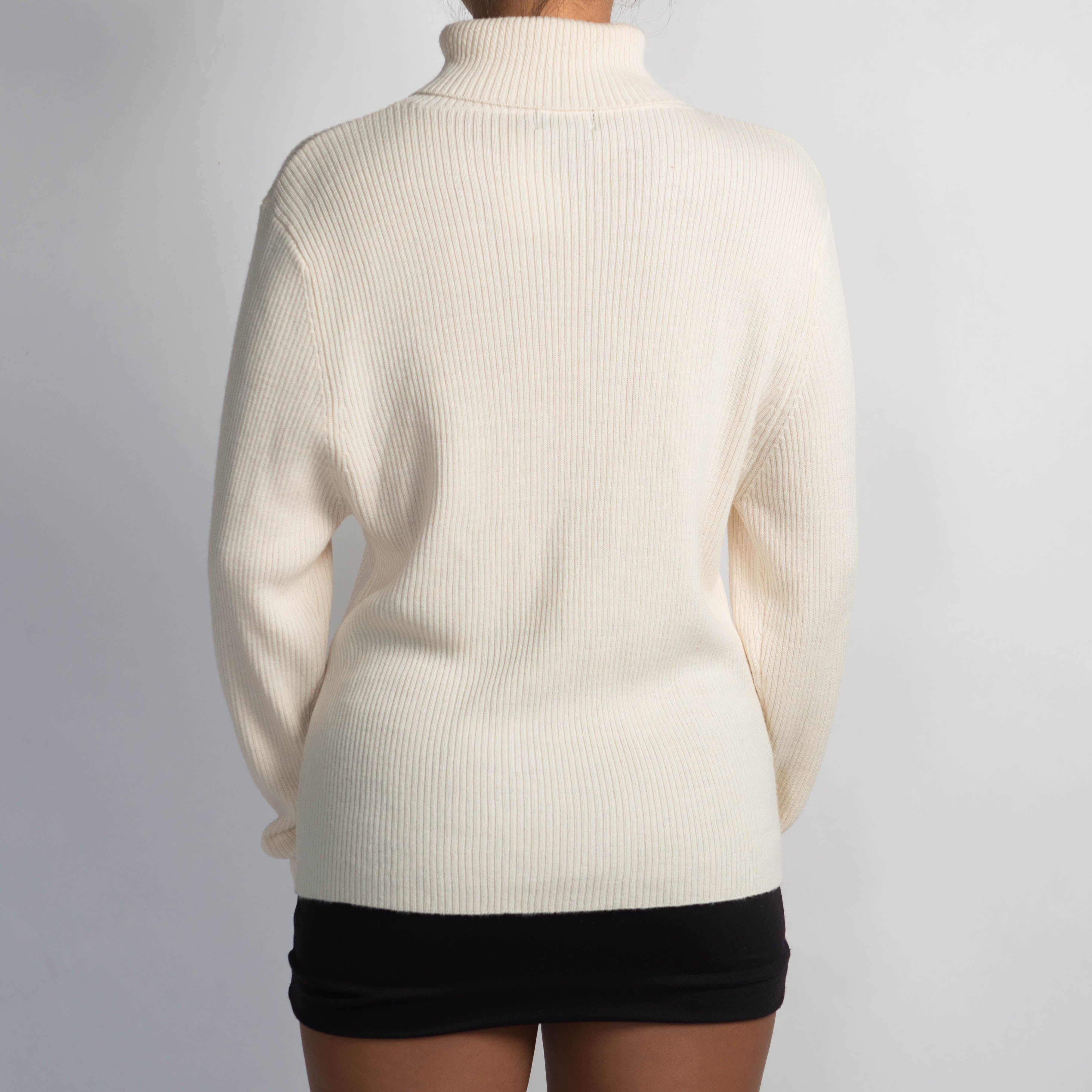 CREAM RIB KNIT TOP