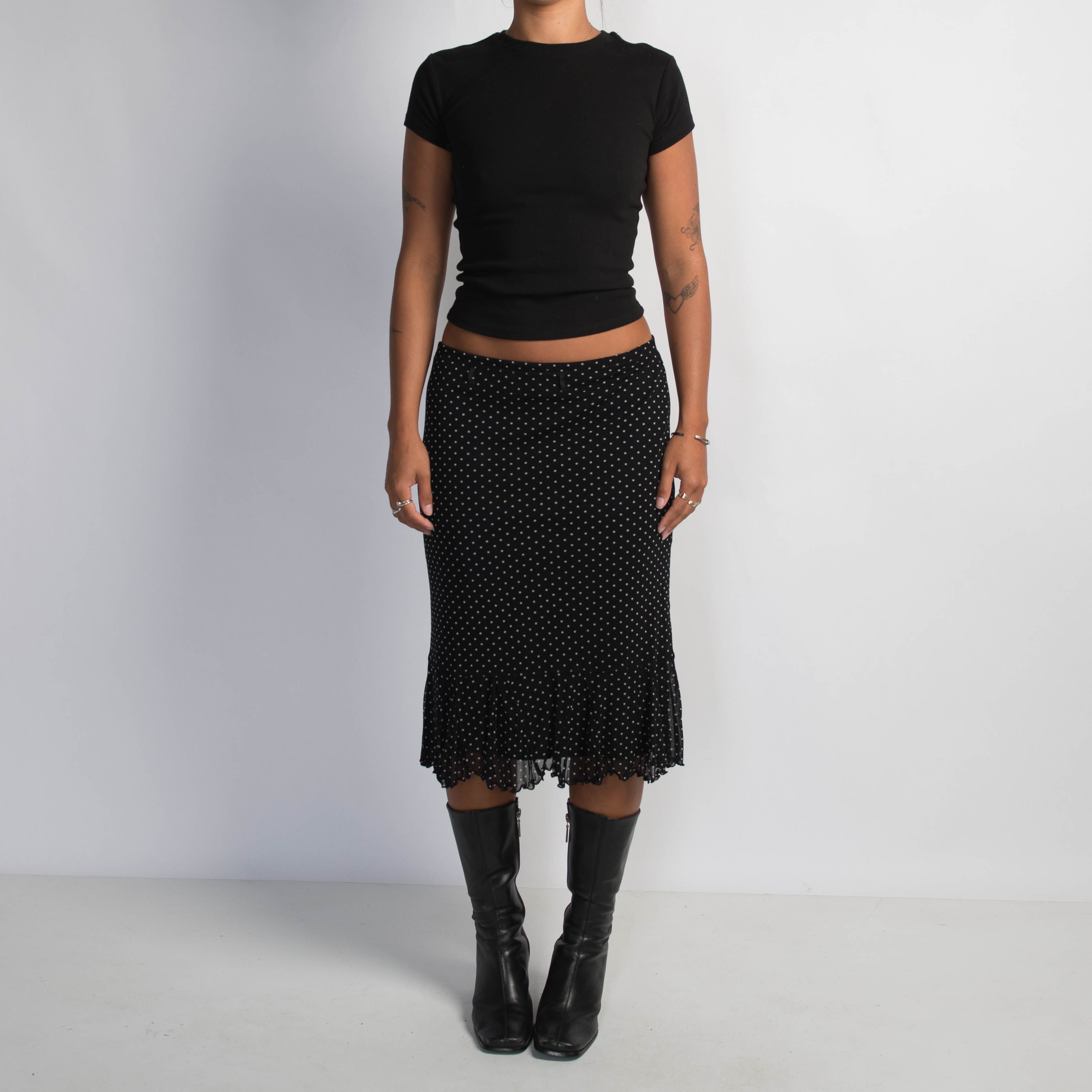 POLKA DOT MIDI SKIRT