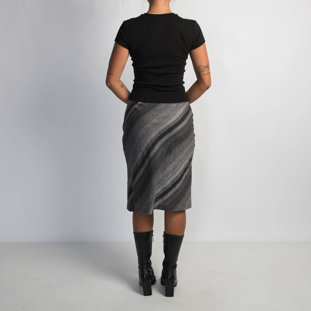B&W MIDI SKIRT