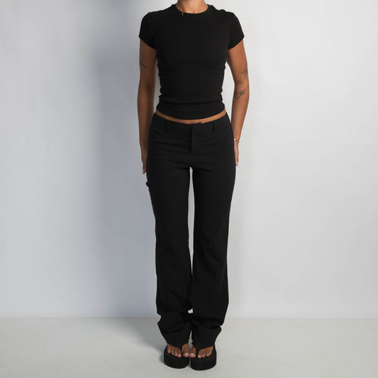 BLACK BOOTCUT TROUSERS