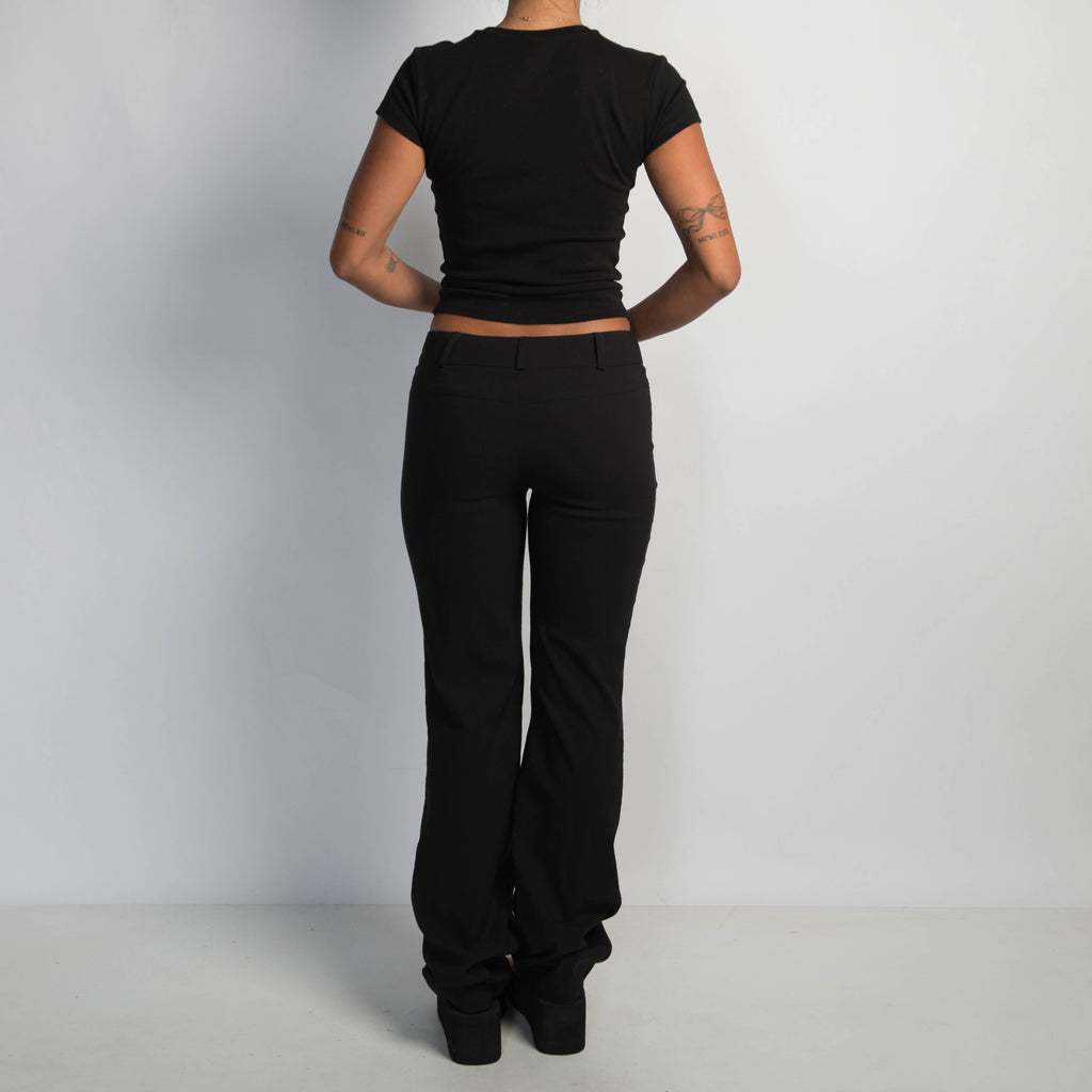 BLACK BOOTCUT TROUSERS