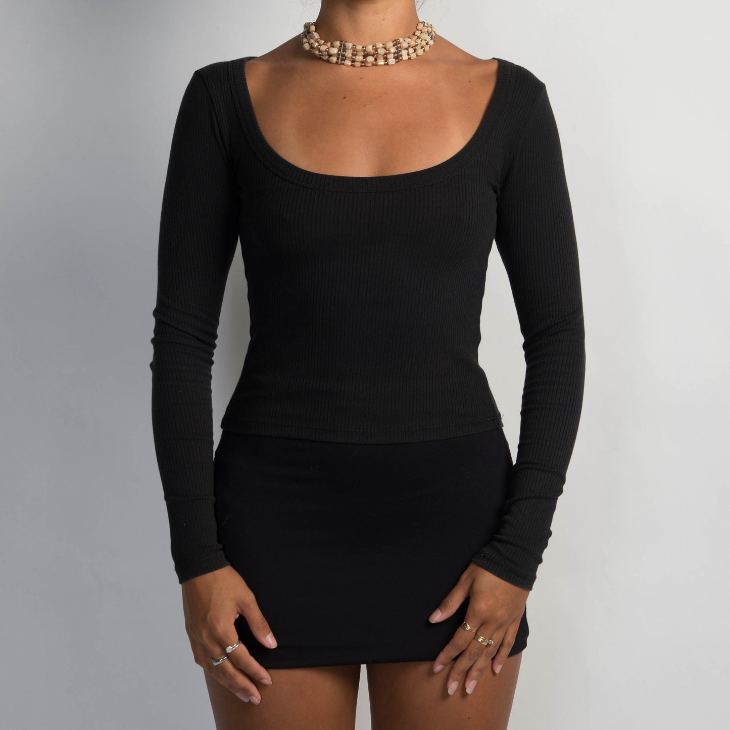 LAYERED BEAD CHOKER