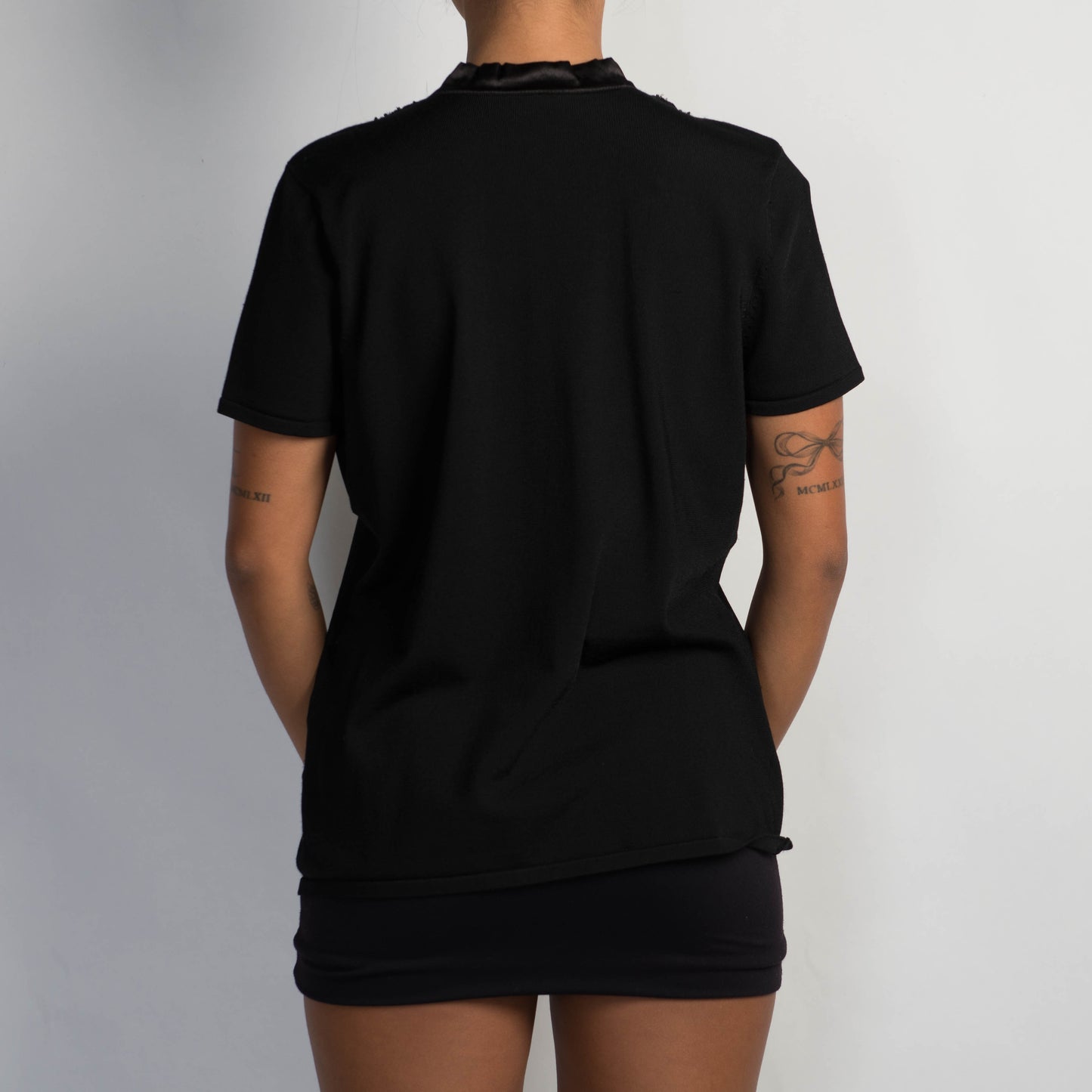 BLACK BEADED TOP