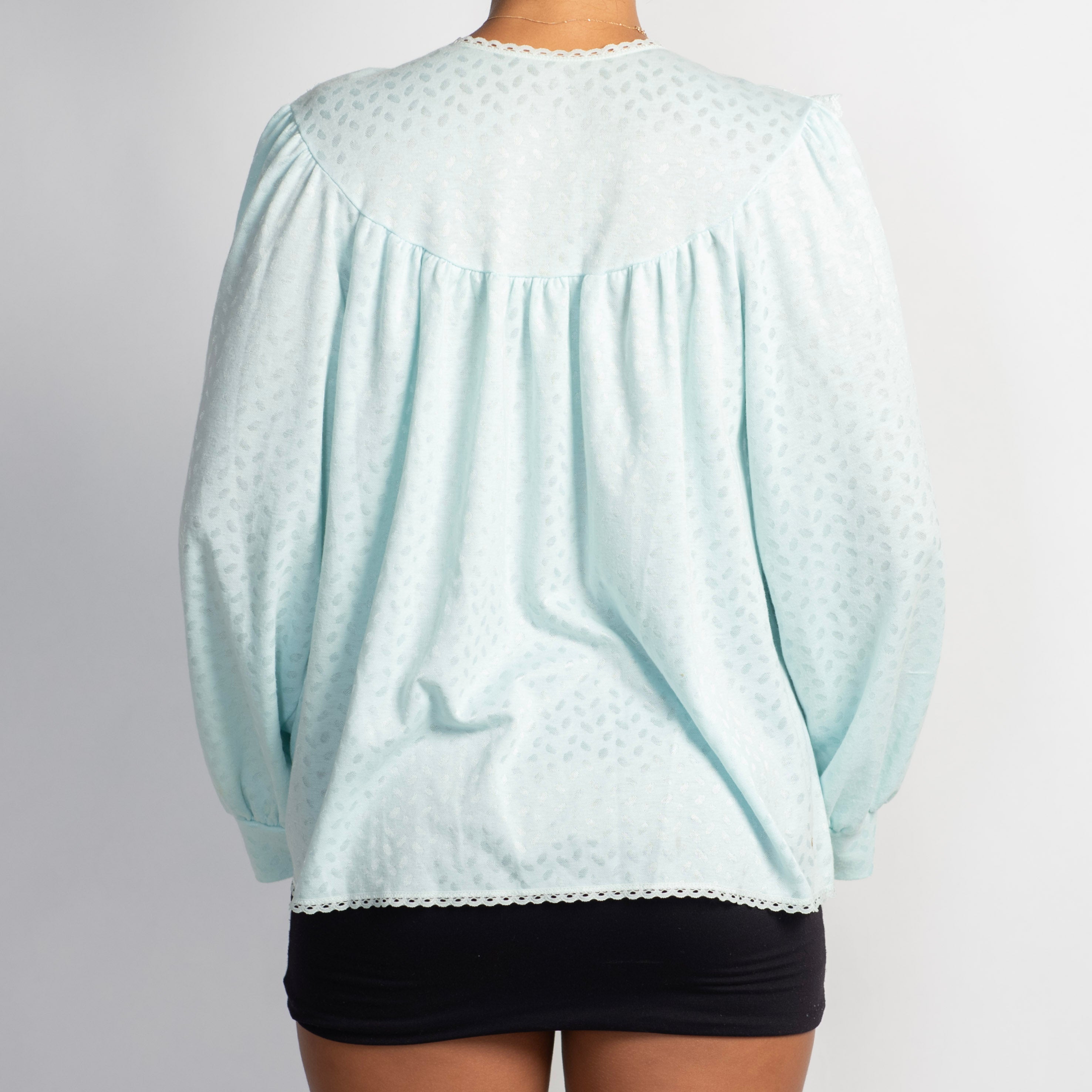 PALE BLUE BED JACKET