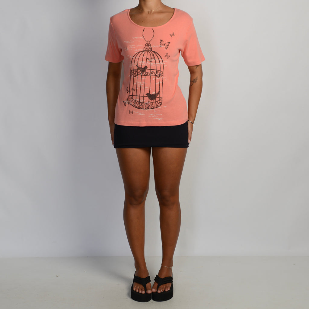 PEACH GRAPHIC TEE