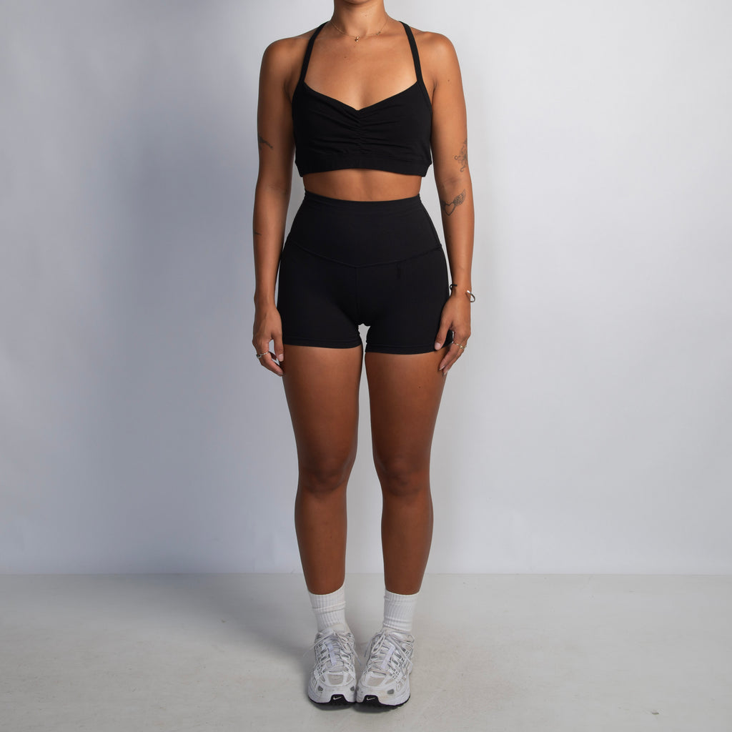BLACK COTTON CROP TOP
